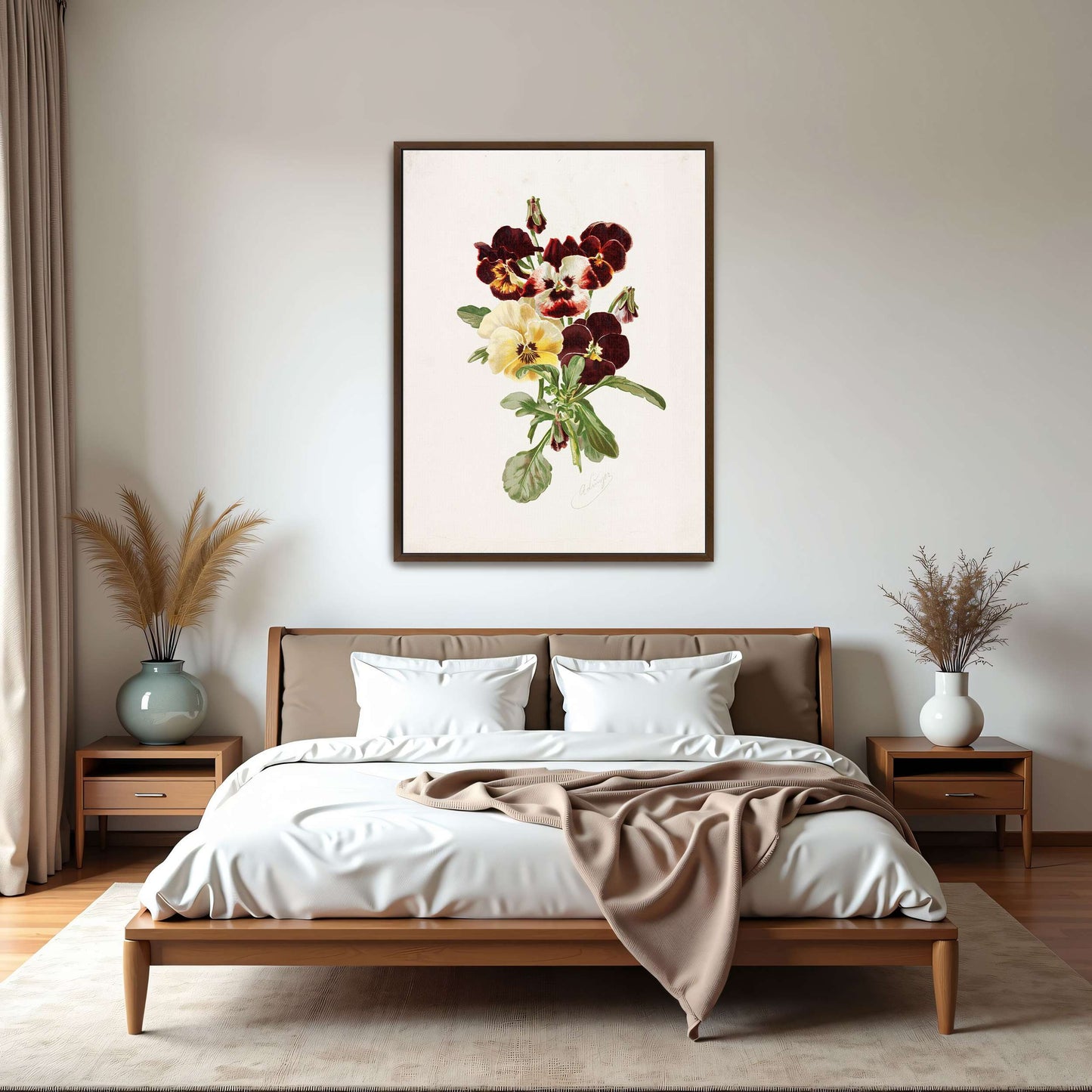 Dark and Light Pansies Bouquet by Alois Lunzer