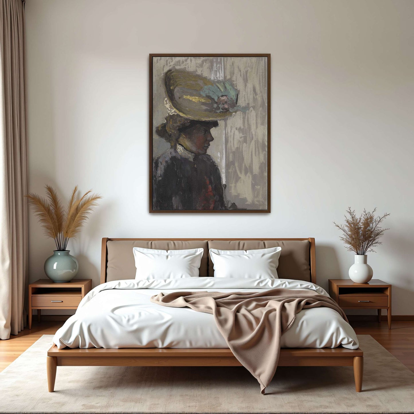Woman in a large hat, profile view by Édouard Vuillard