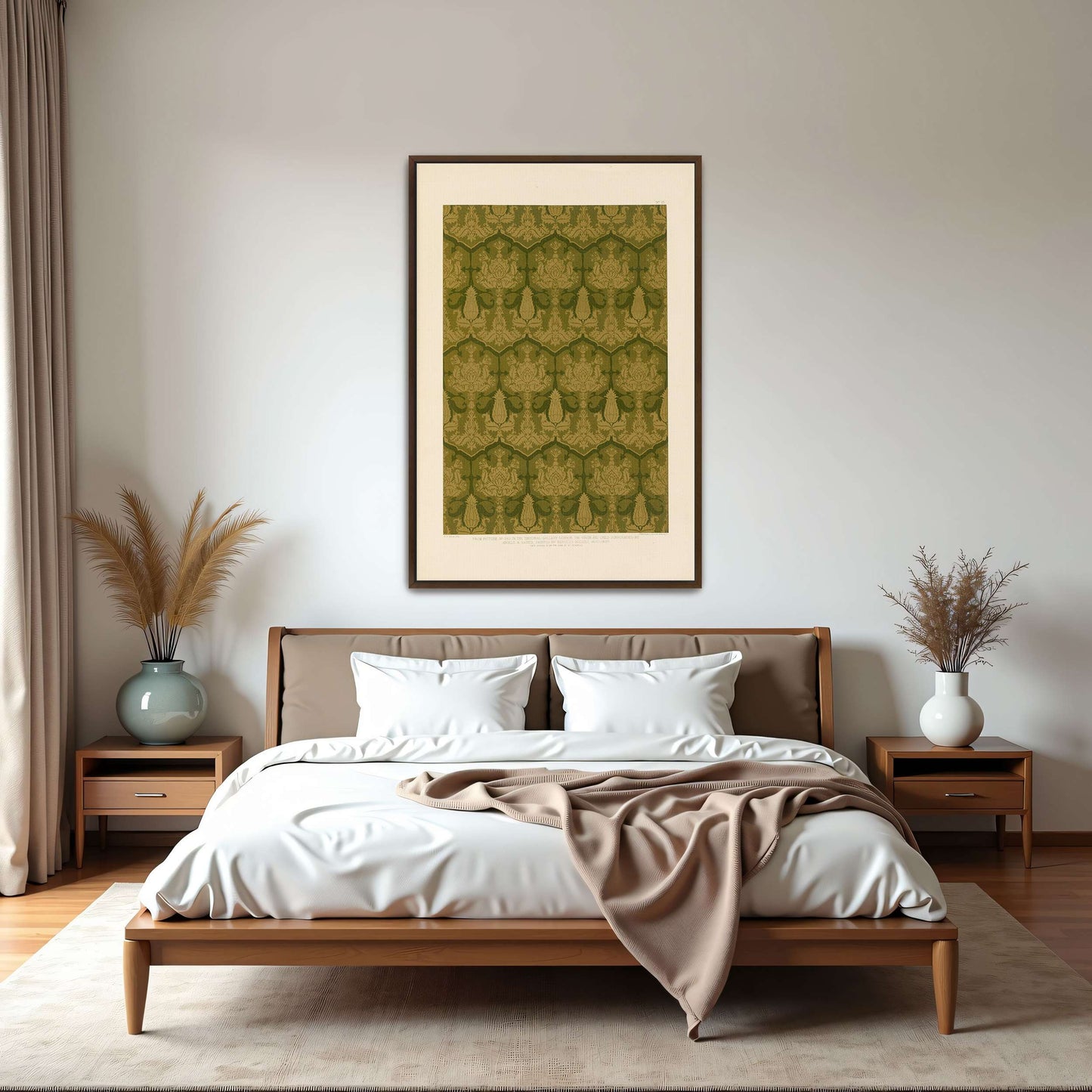Green and gold floral pattern by Sydney Vacher