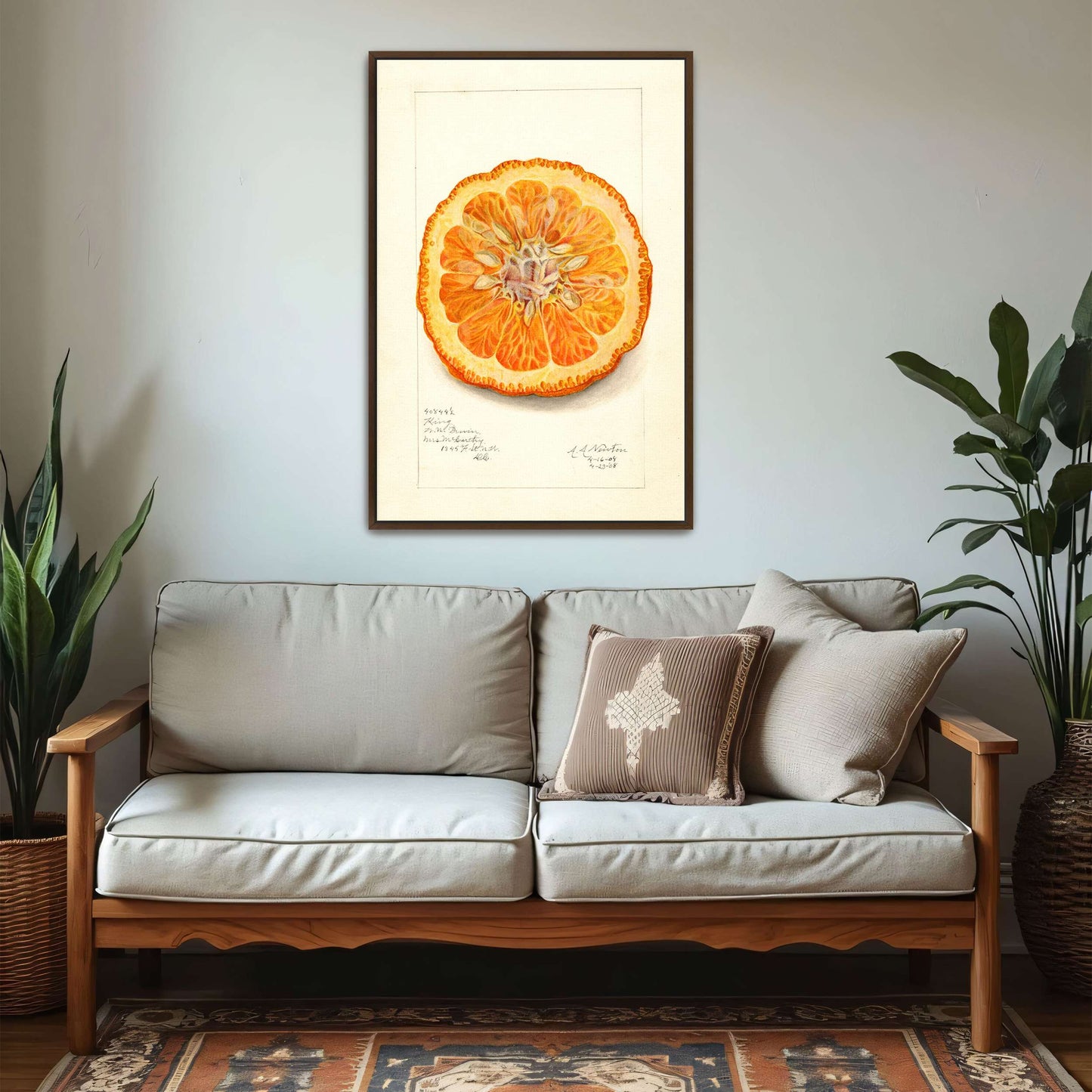 Dried orange slice watercolor by Amanda Almira Newton