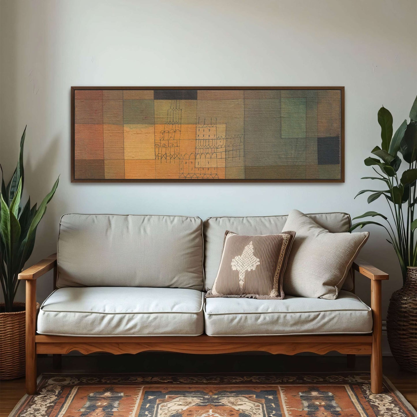 Abstract city with geometric shapes by Paul Klee