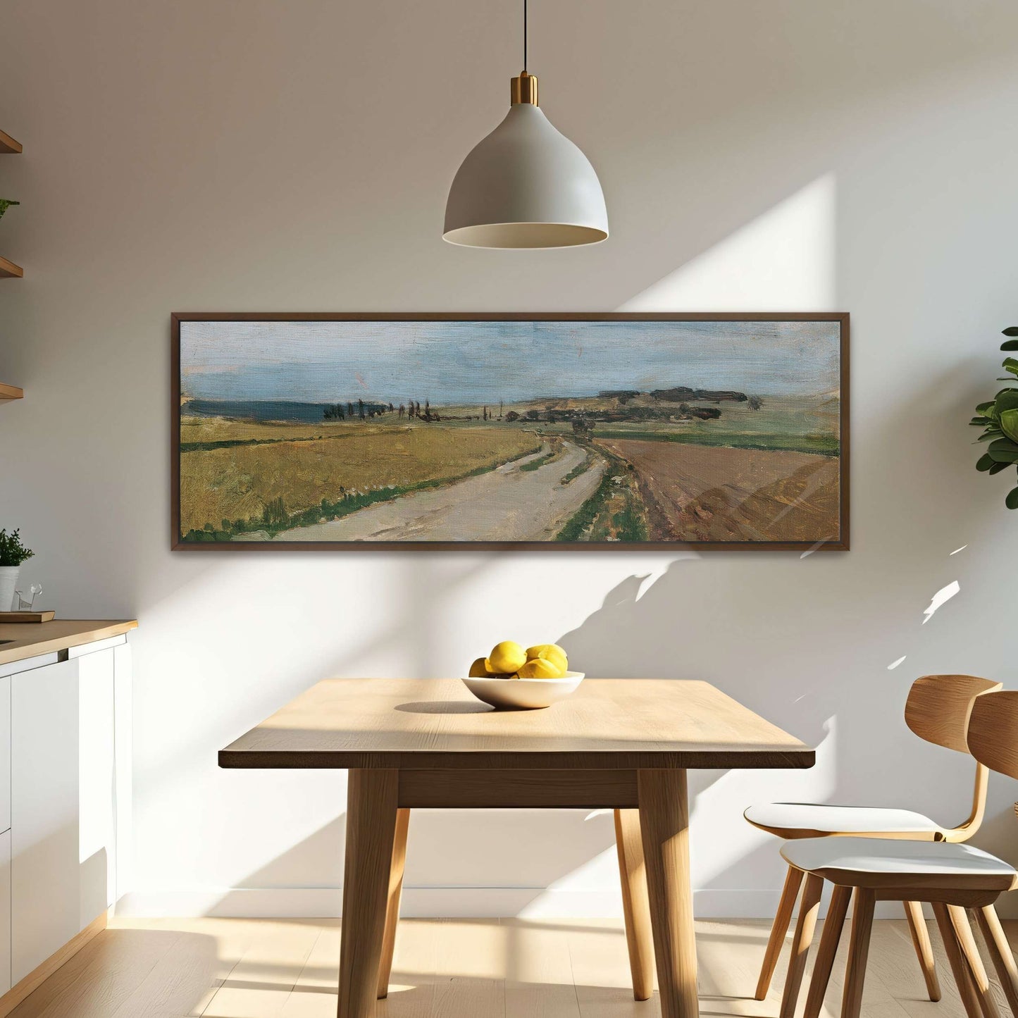 Country road, fields, and sky by Carl Moll