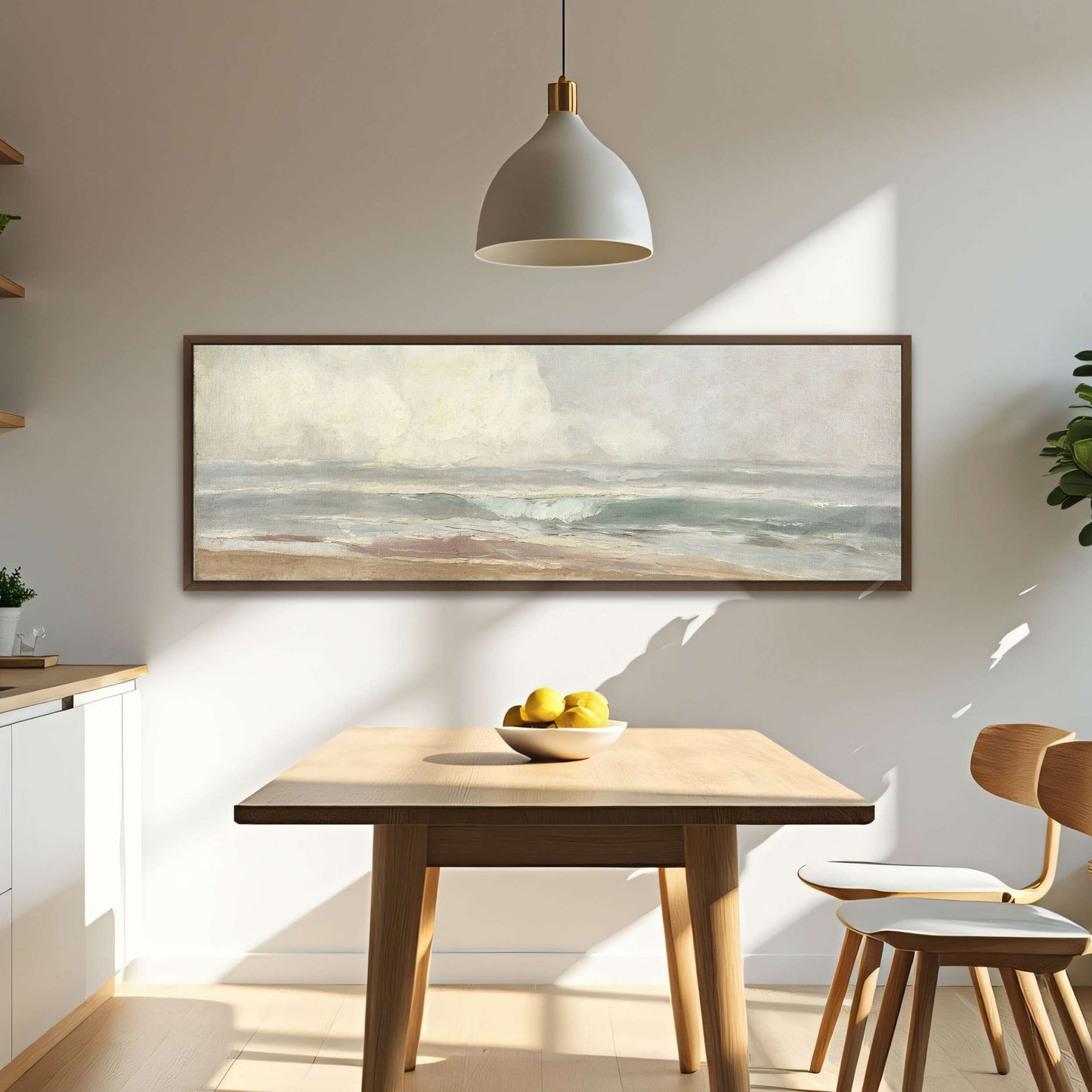 Seascape with a sandy beach by Karl Hagemeister