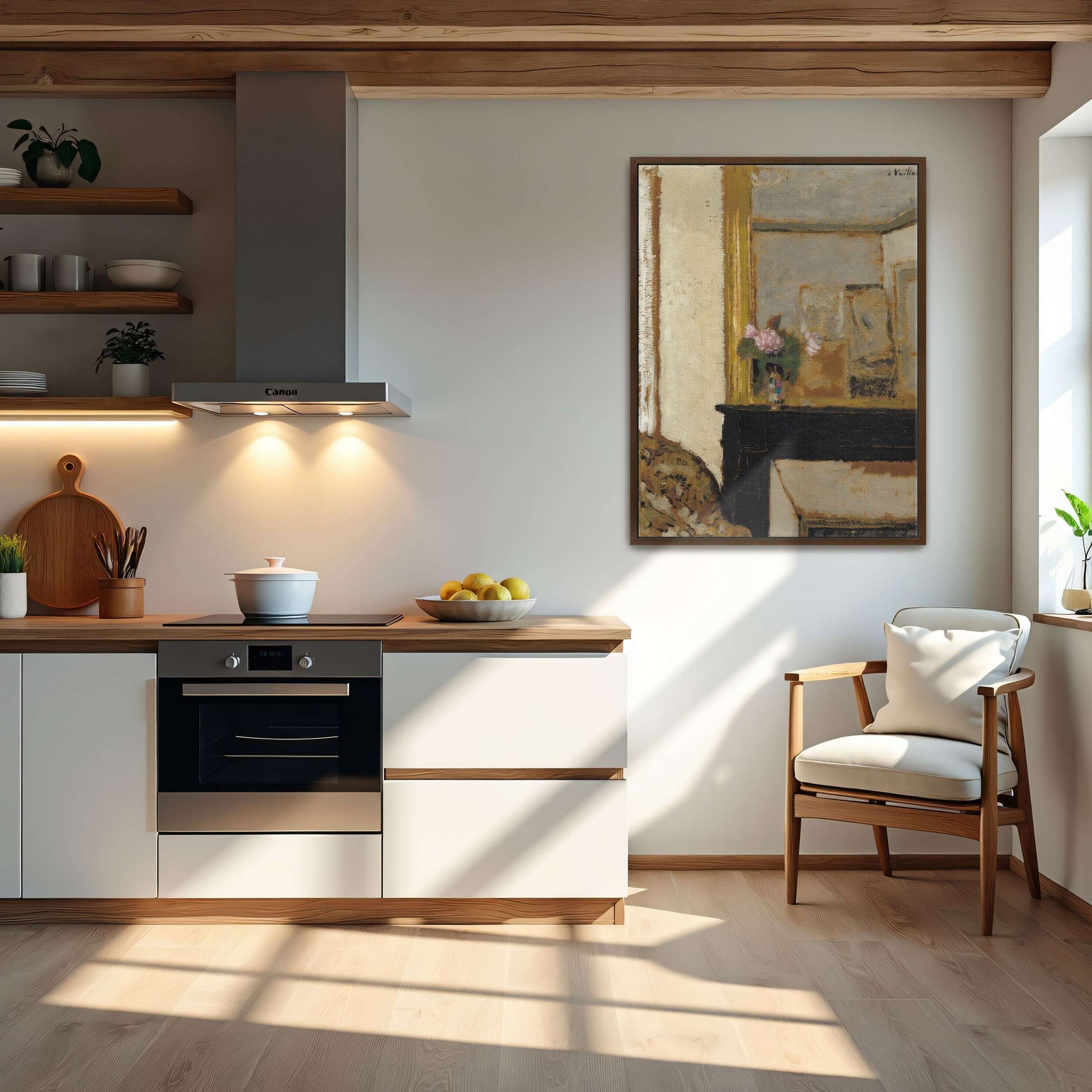 Flowers on a Mantelpiece in a Room by Édouard Vuillard