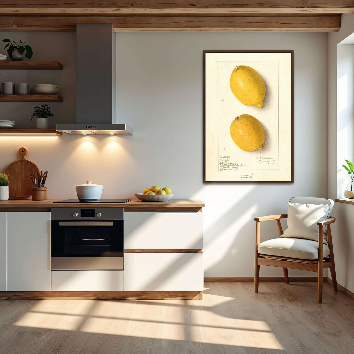 Two Lemons, Botanical Illustration by Ellen Isham Schutt