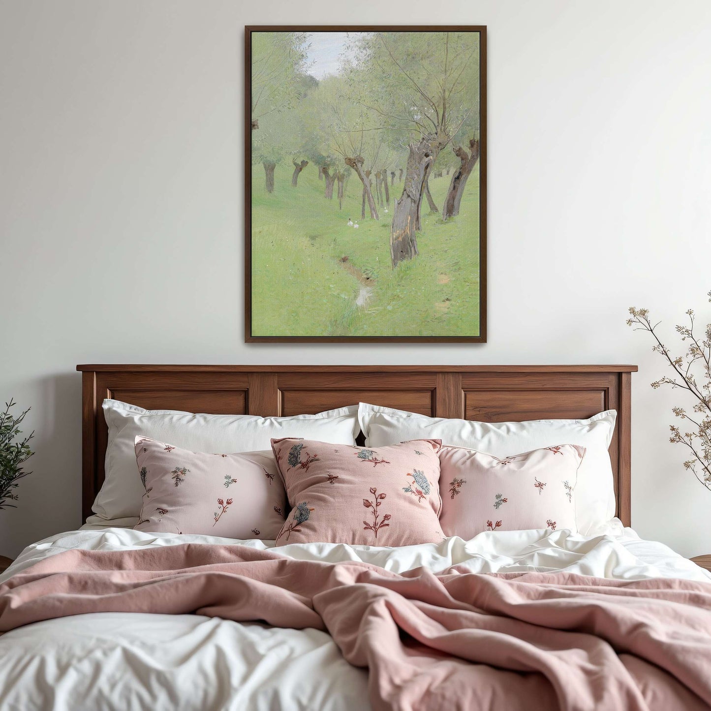 Willow trees by a stream by Eugen Jettel