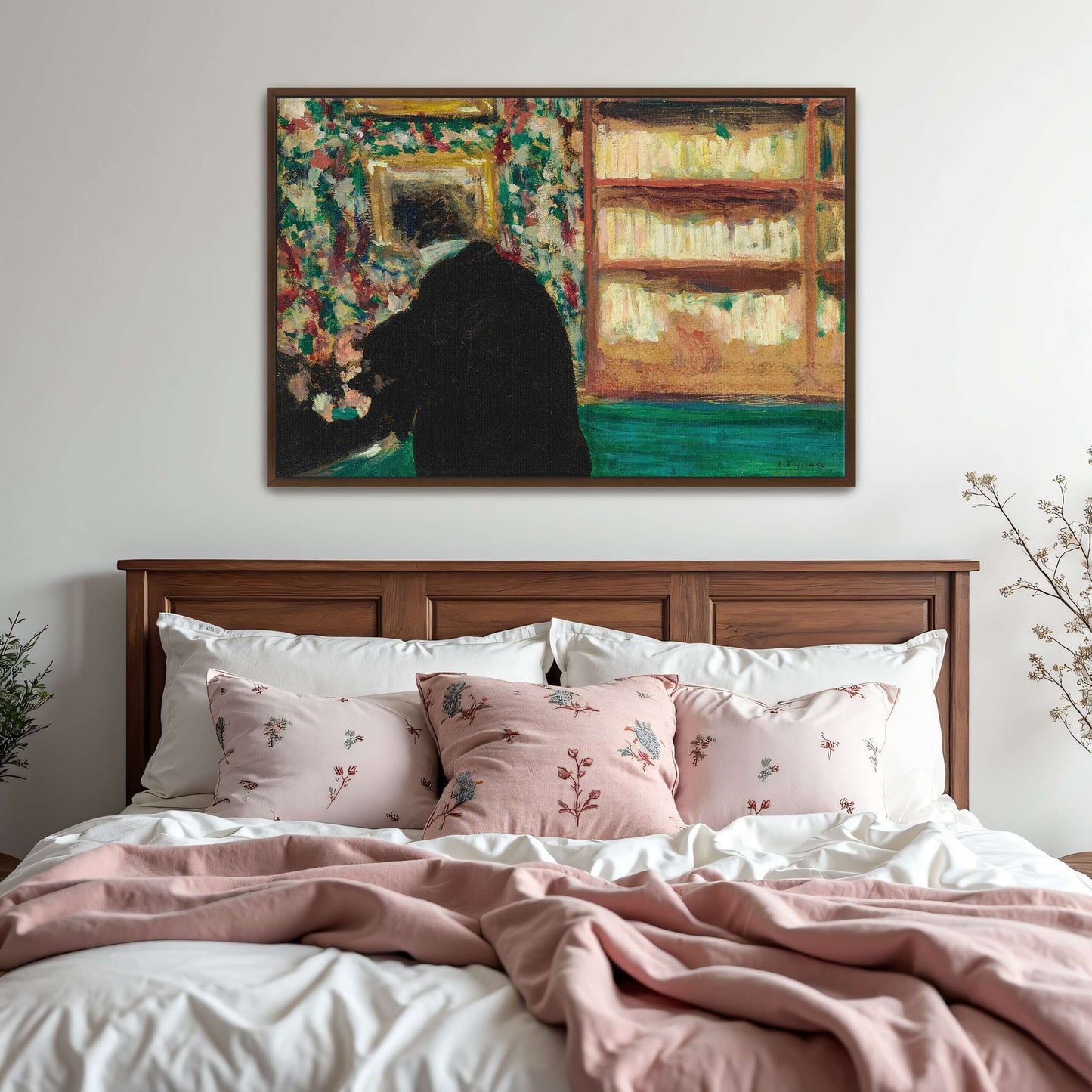A man in a black coat in a room by Édouard Vuillard