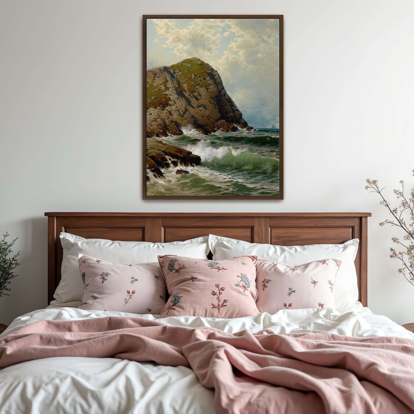 Rocky Coastline with Waves by Alfred Thompson Bricher
