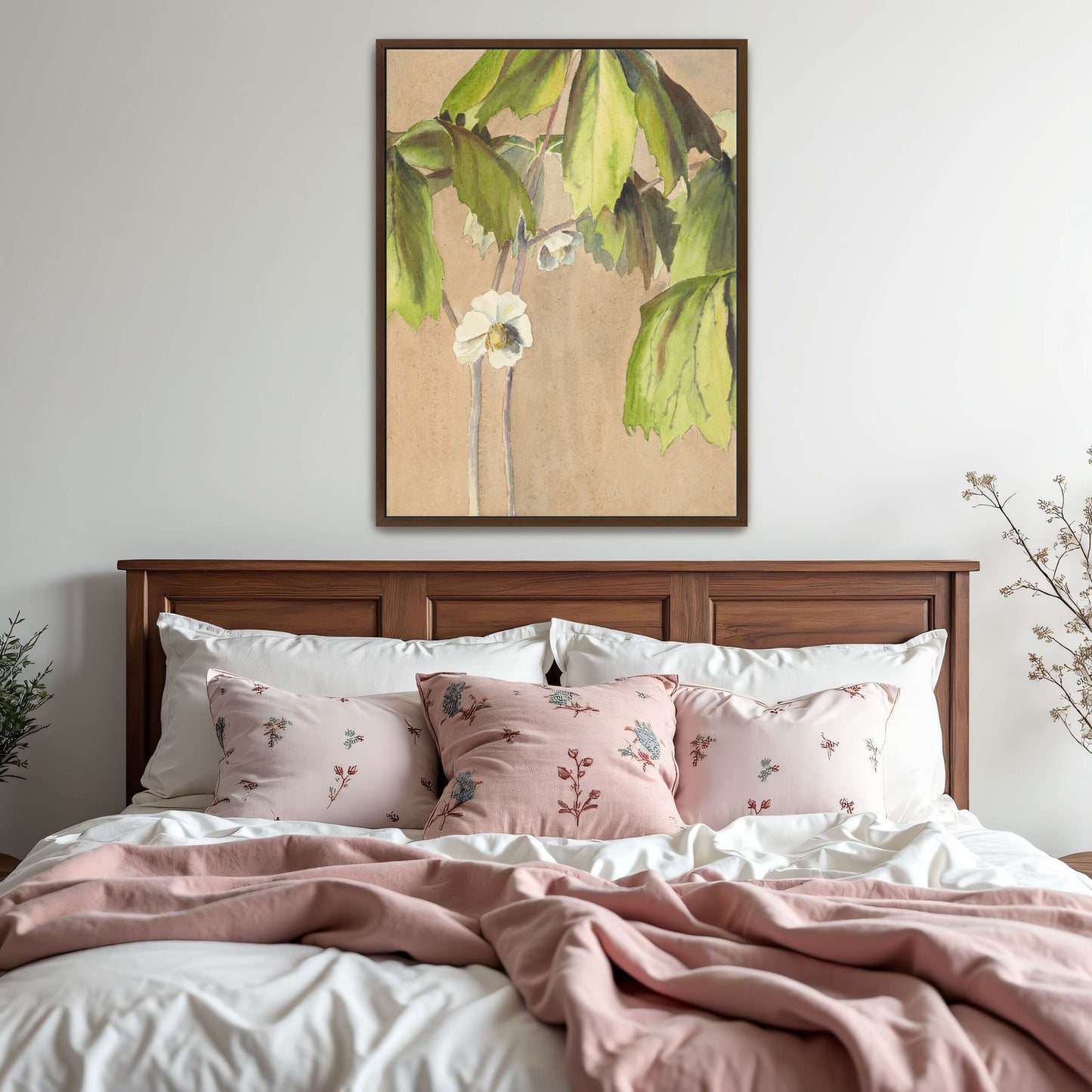 Watercolor painting of May Apple by Hannah Borger Overbeck