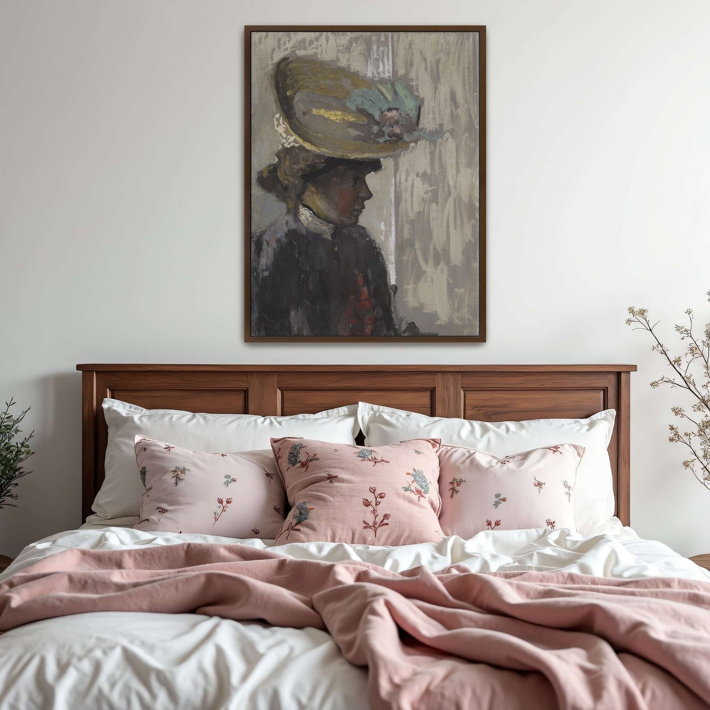 Woman in a large hat, profile view by Édouard Vuillard