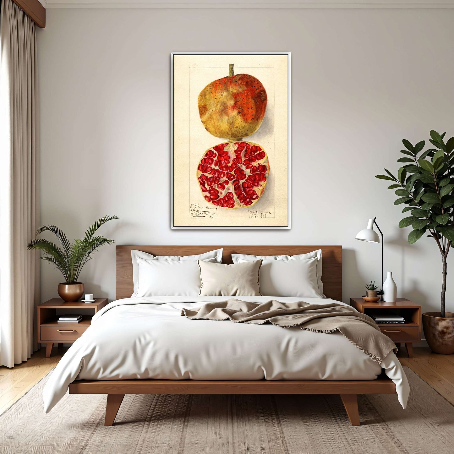 Pomegranate watercolor painting by Elsie E. Lower