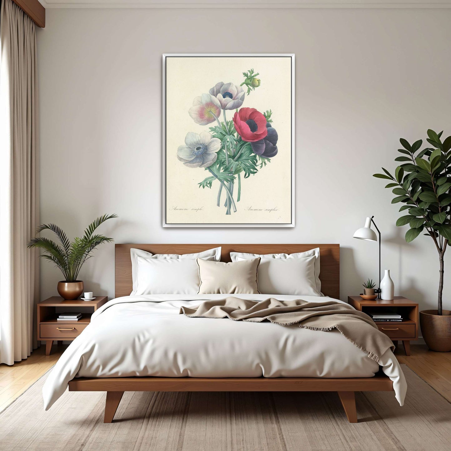 Anemone flowers botanical art by Pierre Joseph Redouté