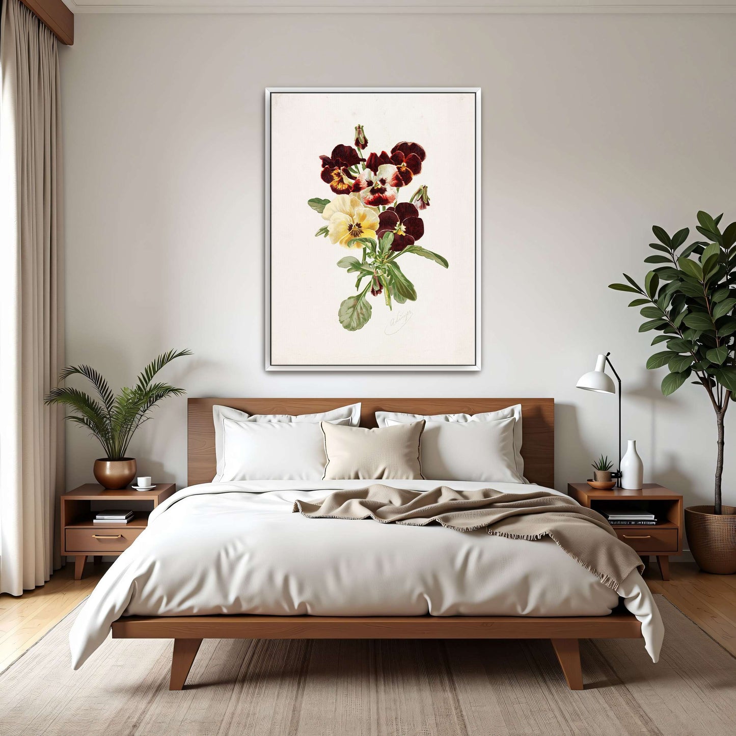Dark and Light Pansies Bouquet by Alois Lunzer