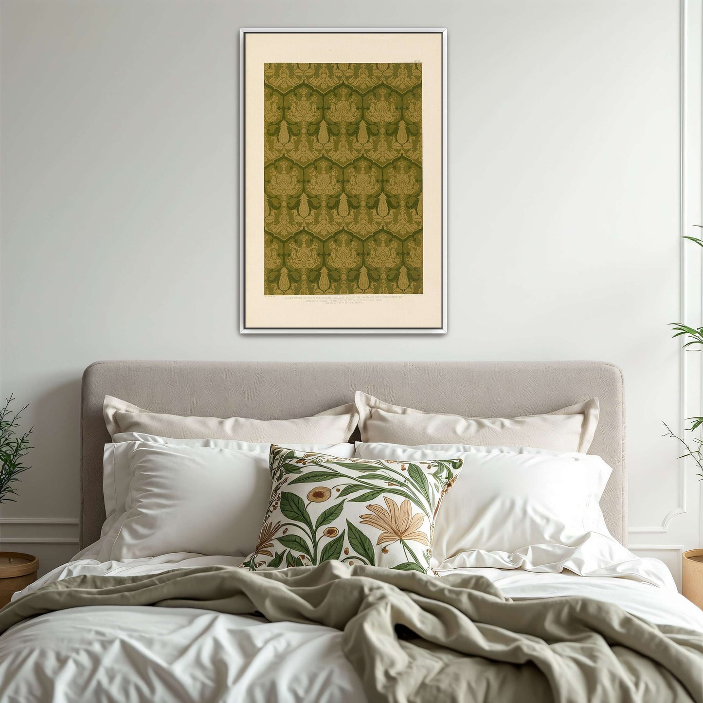 Green and gold floral pattern by Sydney Vacher