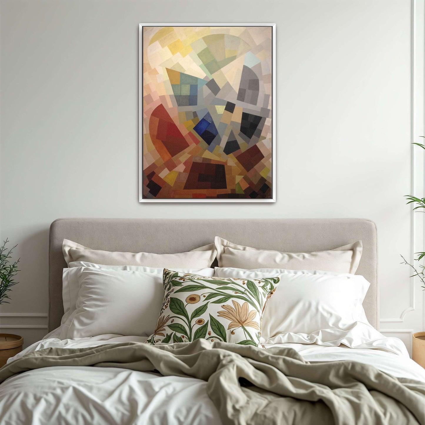 Abstract geometric art with various colors by Otto Freundlich