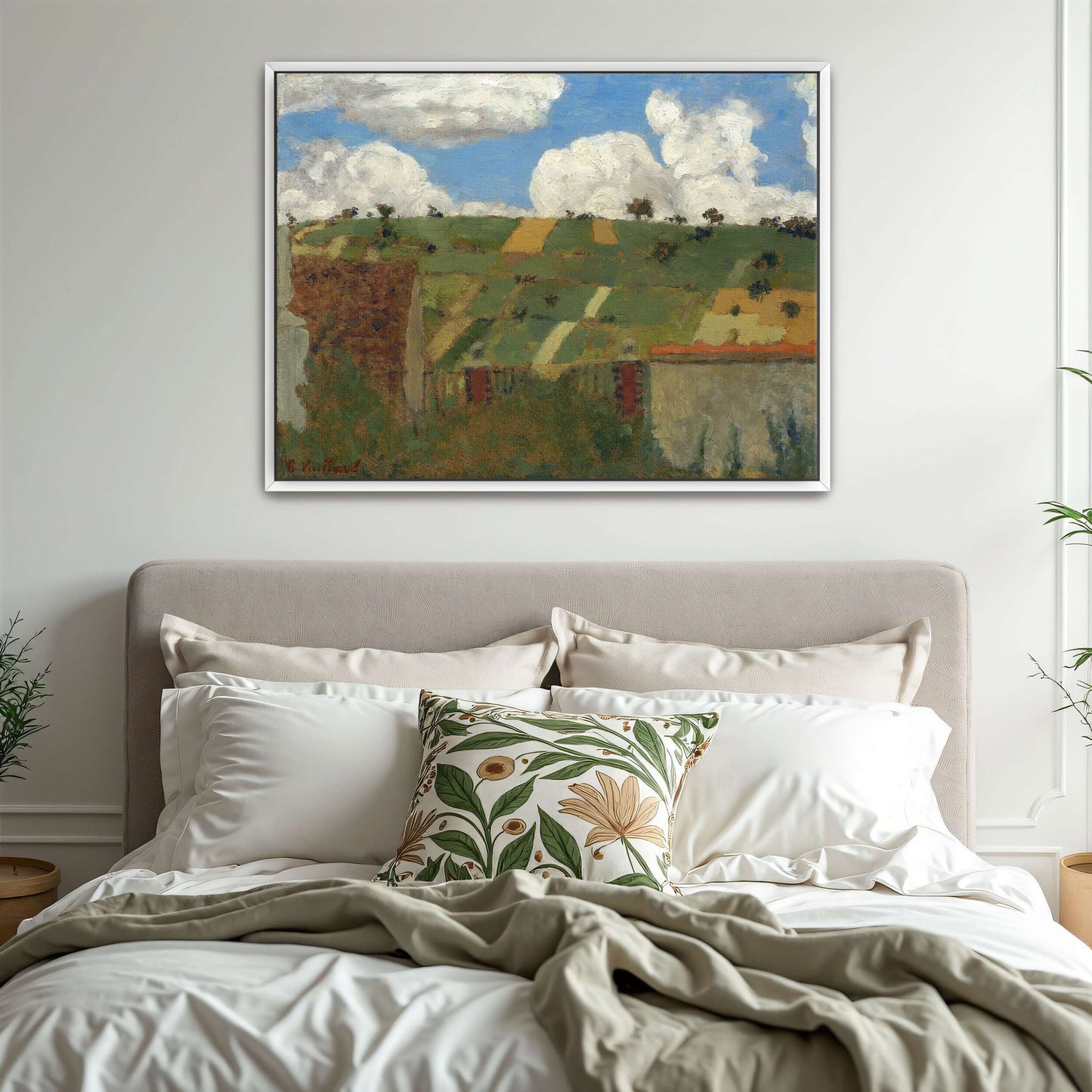 Rural landscape with clouds and fields by Édouard Vuillard