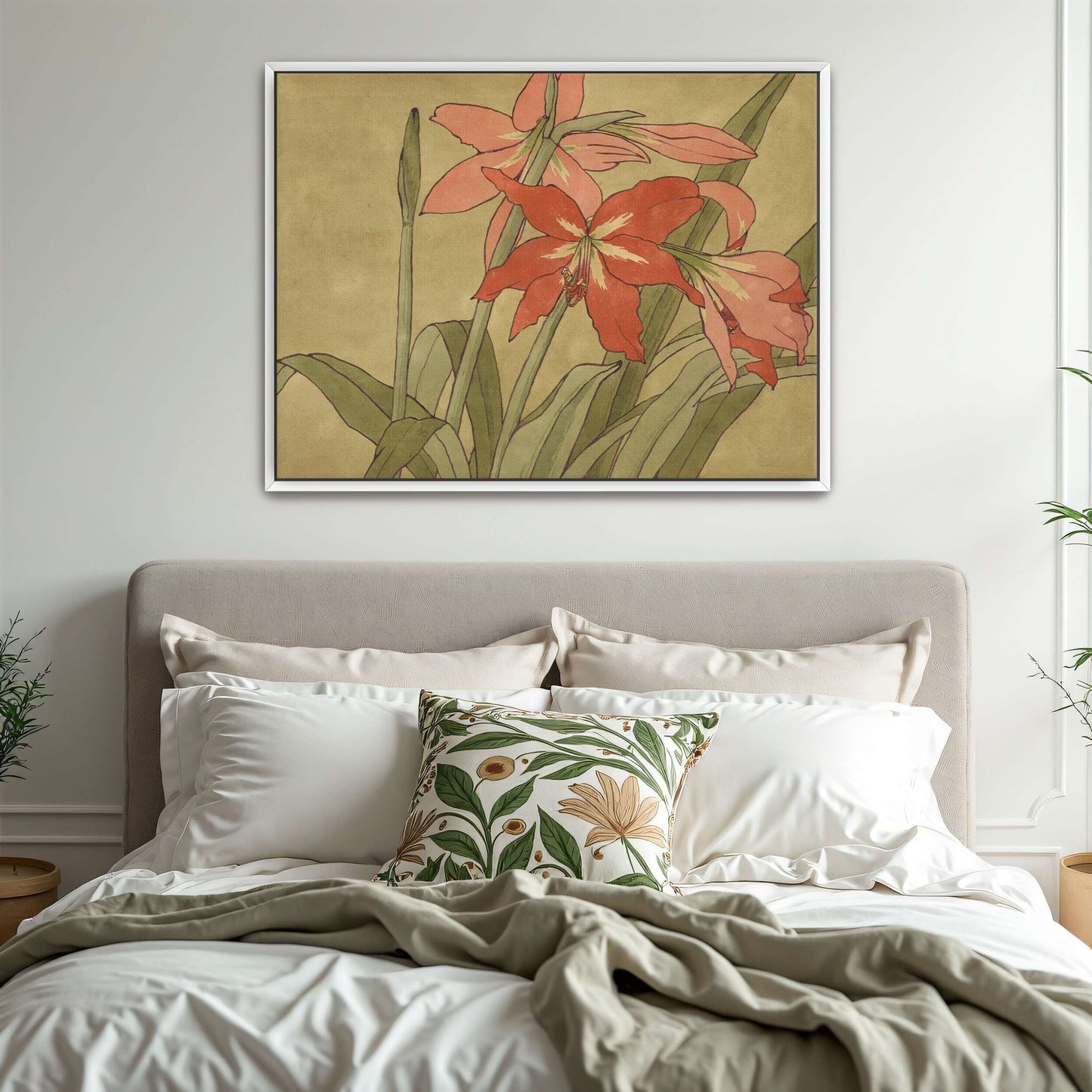 Amaryllis flowers, botanical art by Hannah Borger Overbeck