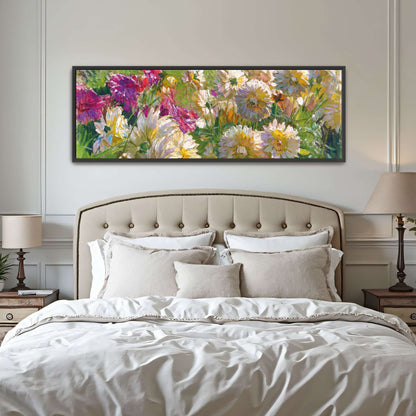 Dahlia flowers in garden by Carl Moll