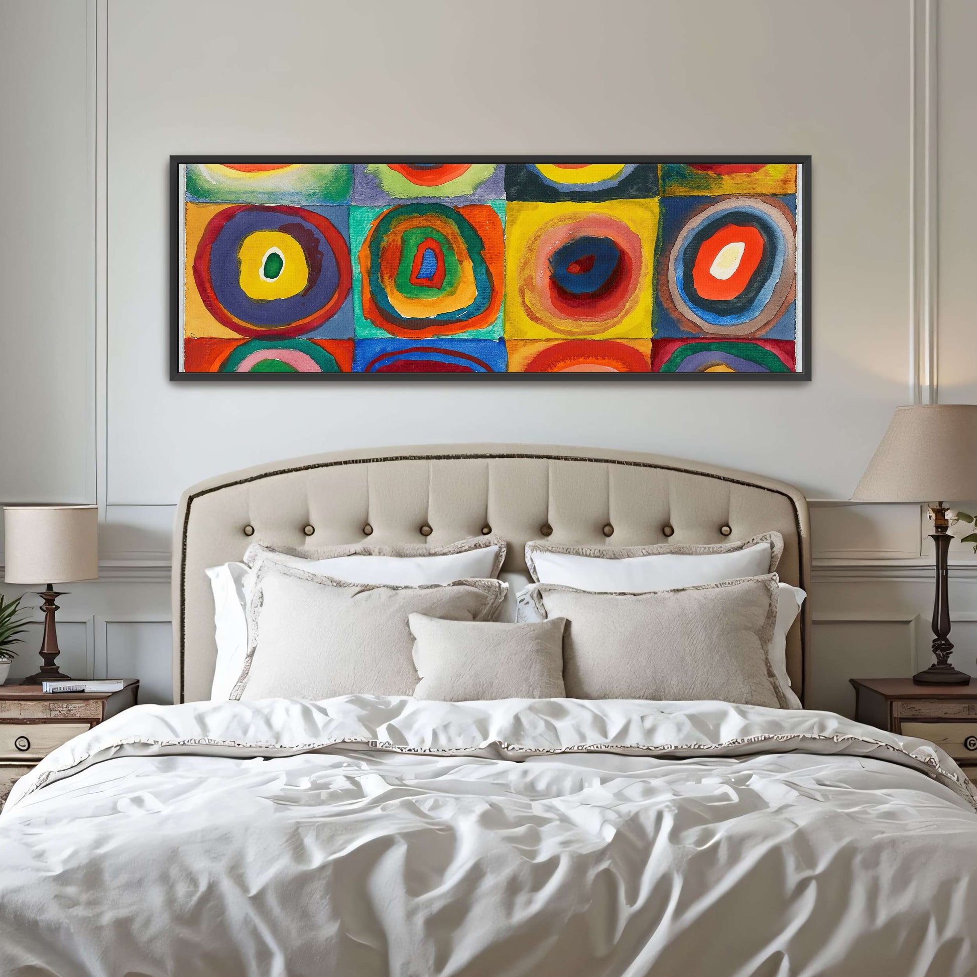 Abstract painting with concentric circles by Wassily Kandinsky
