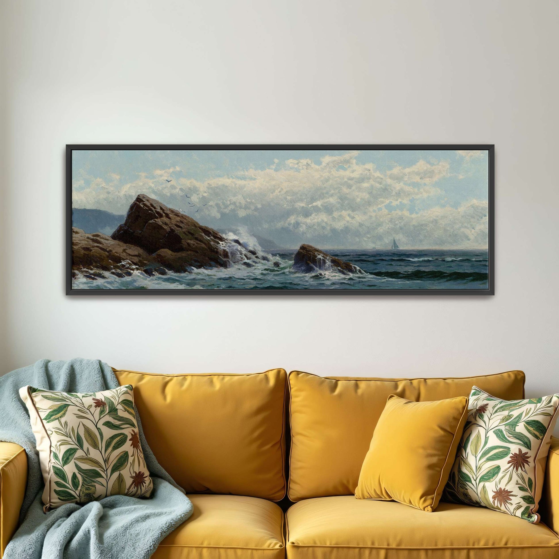 Rocky Coastline with Sailboats by Alfred Thompson Bricher