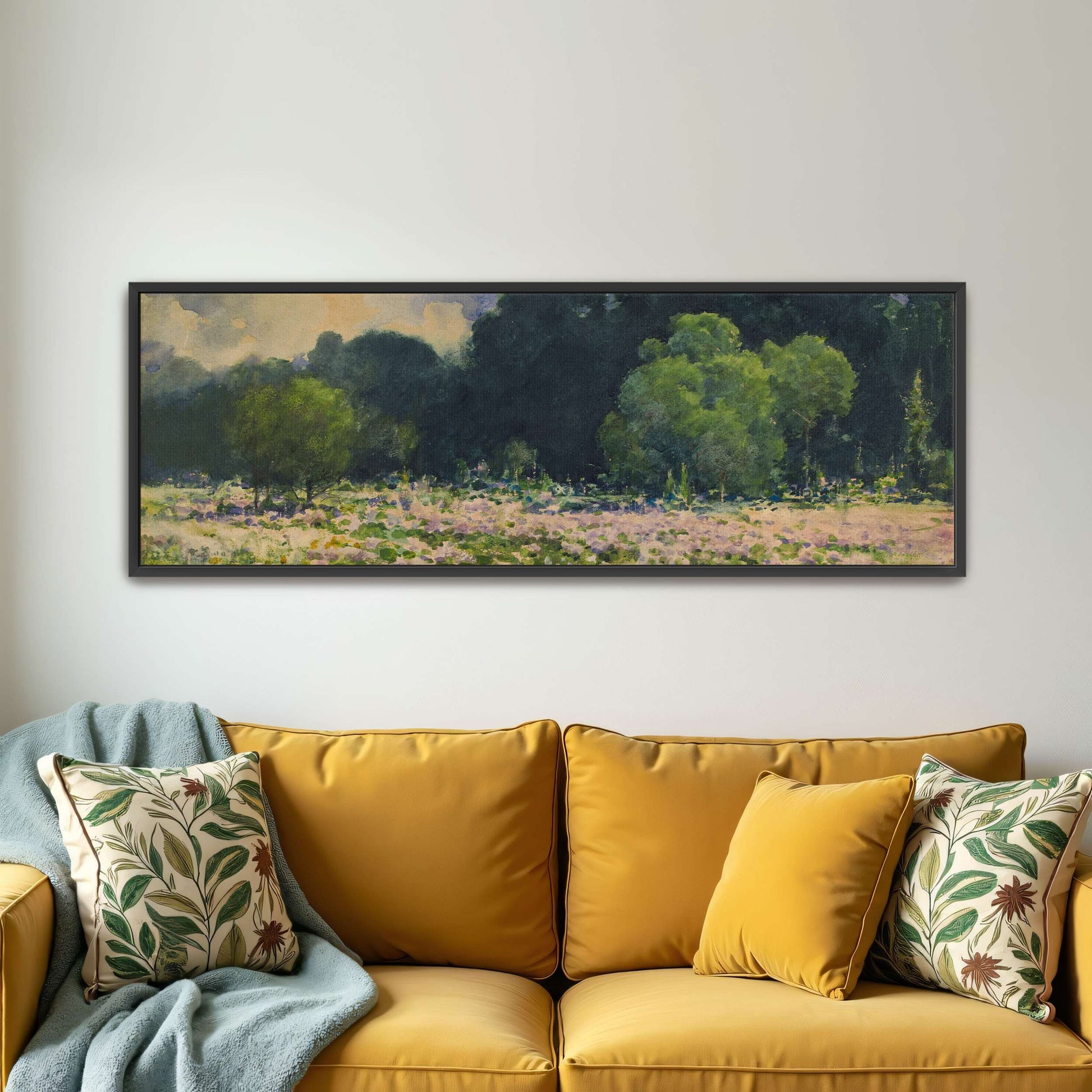 Field of wildflowers with trees by William Henry Holmes