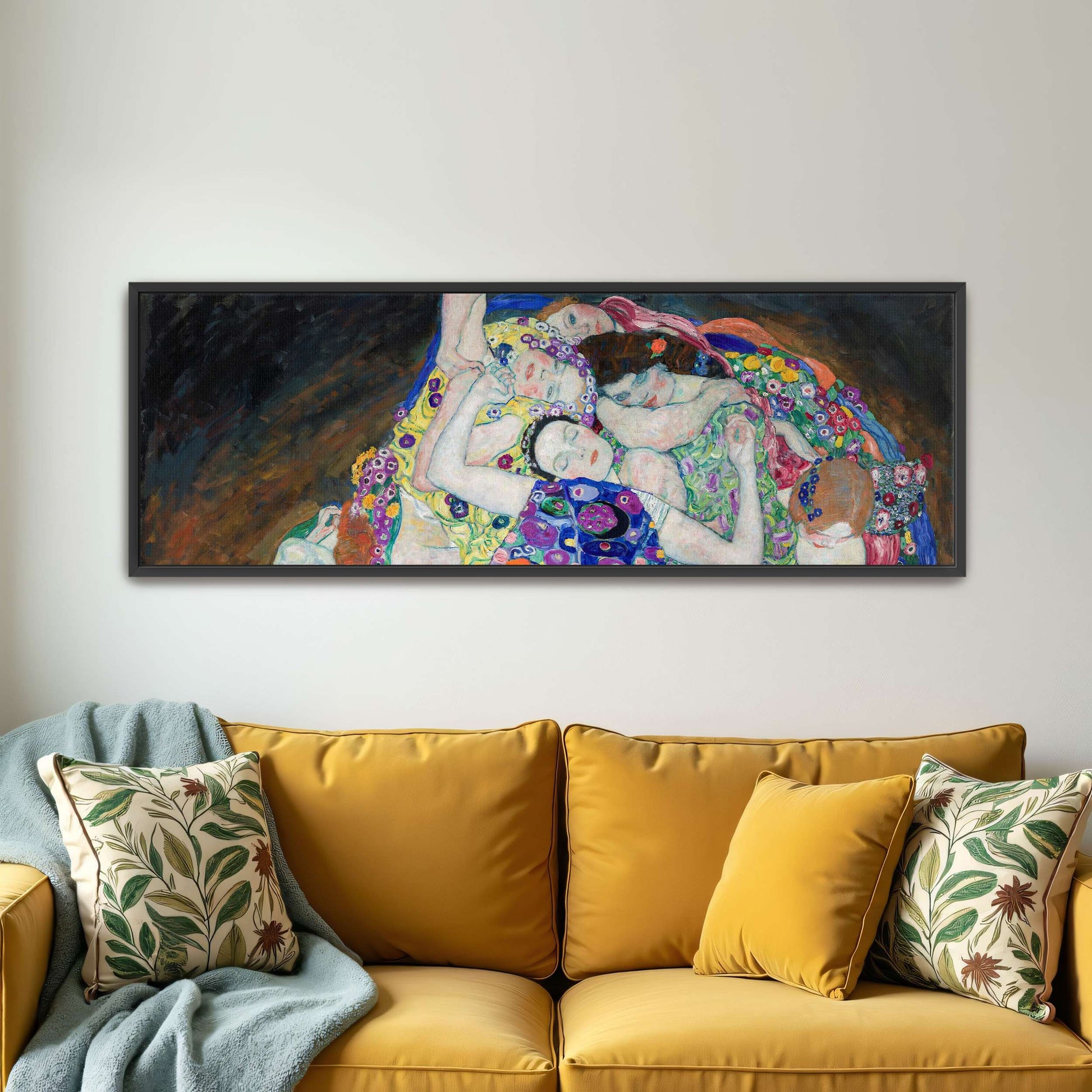 Women intertwined in a floral embrace by Gustav Klimt