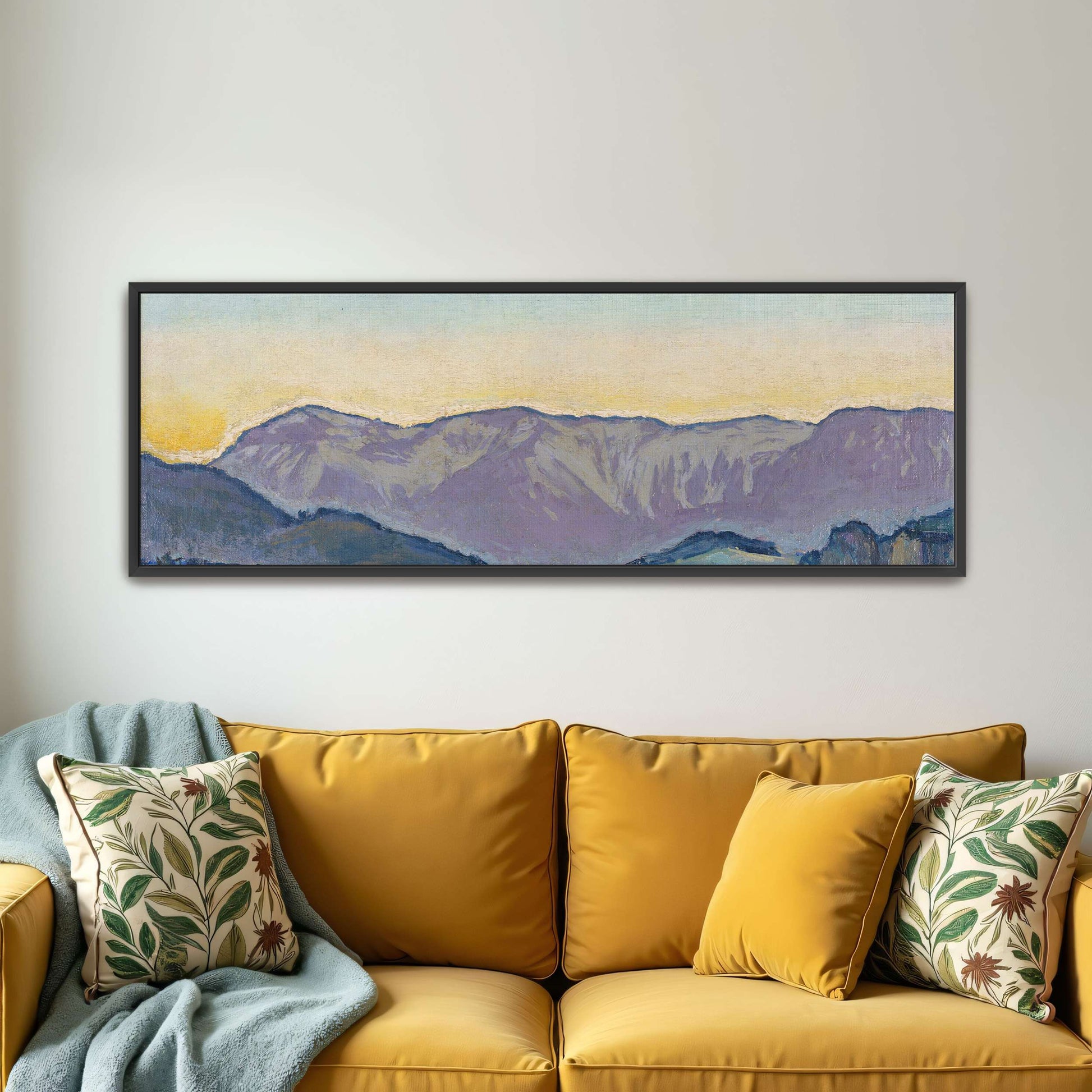 Mountain landscape at sunset by Koloman Moser