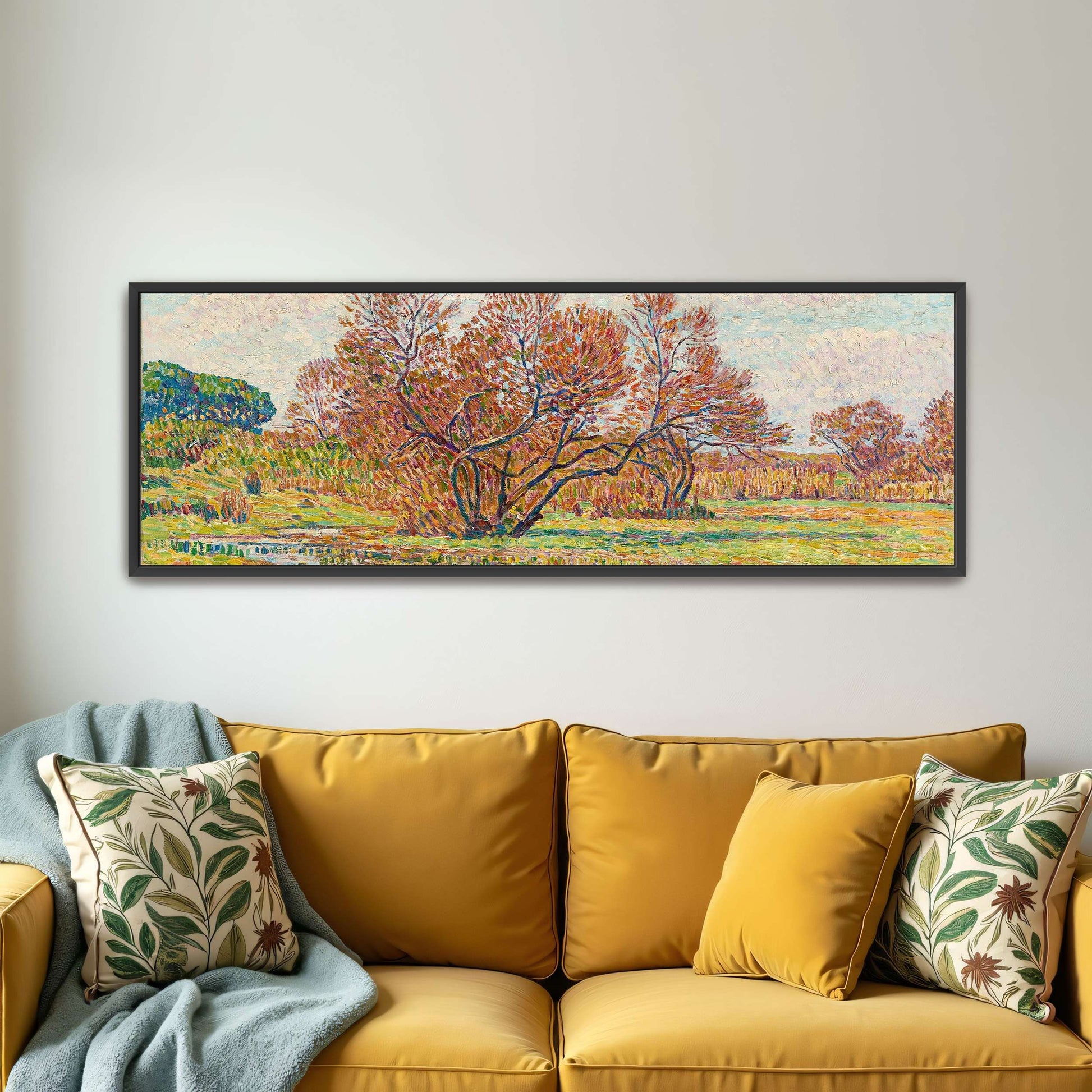 Autumn landscape with trees and river by Paul Baum