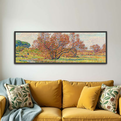 Autumn landscape with trees and river by Paul Baum