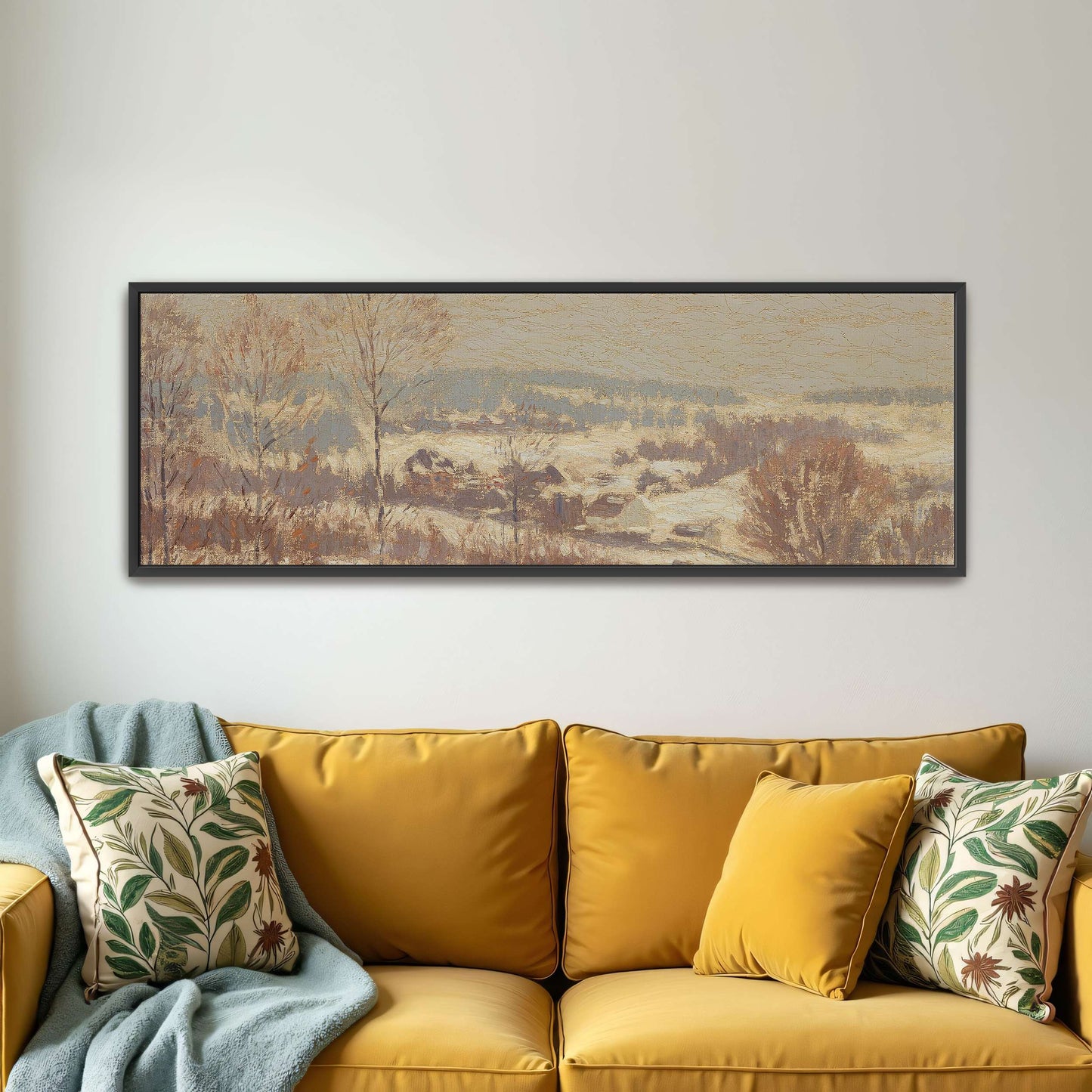 Snowy Winter Landscape with Trees by Leonard Ochtman