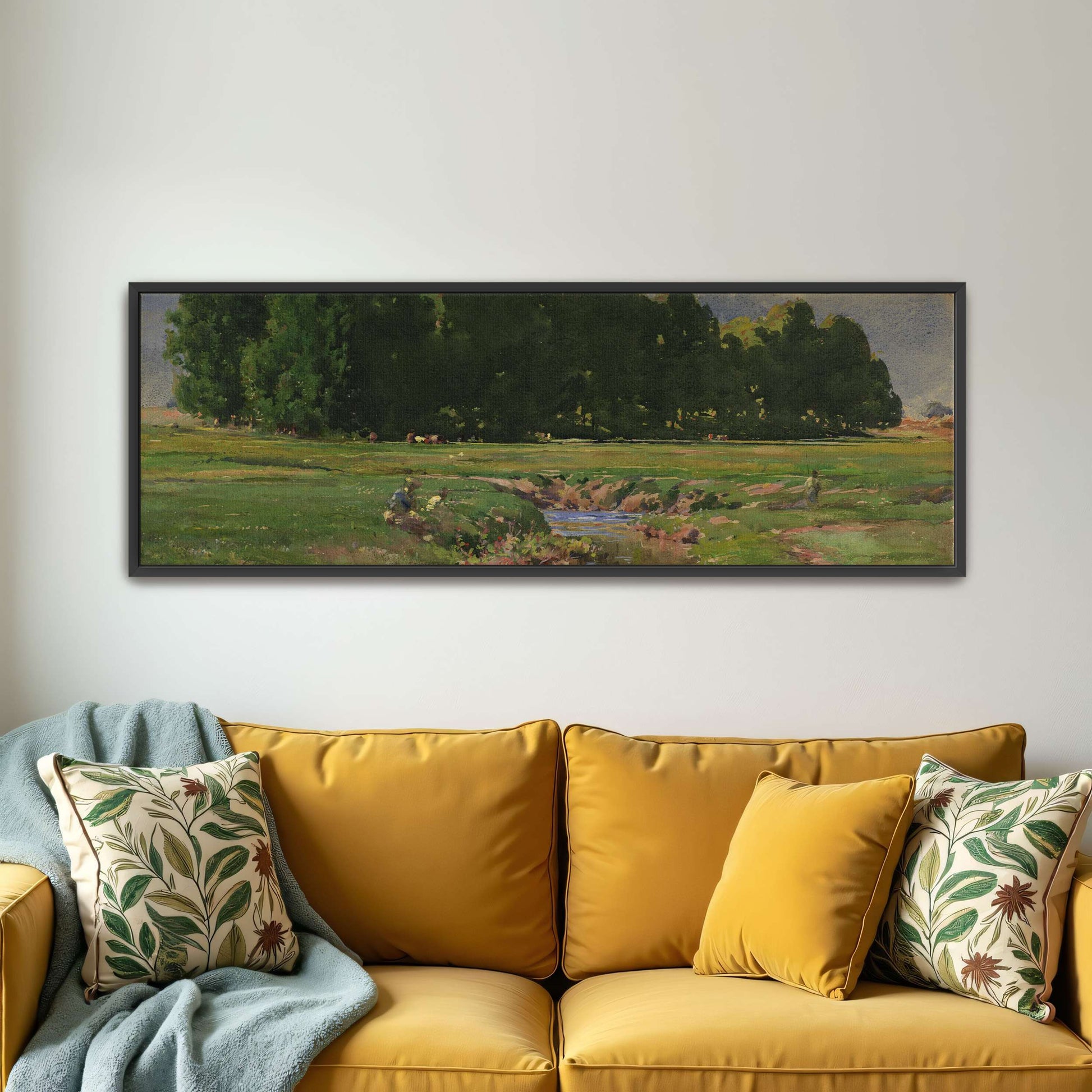 Stream flows through green field by William Henry Holmes