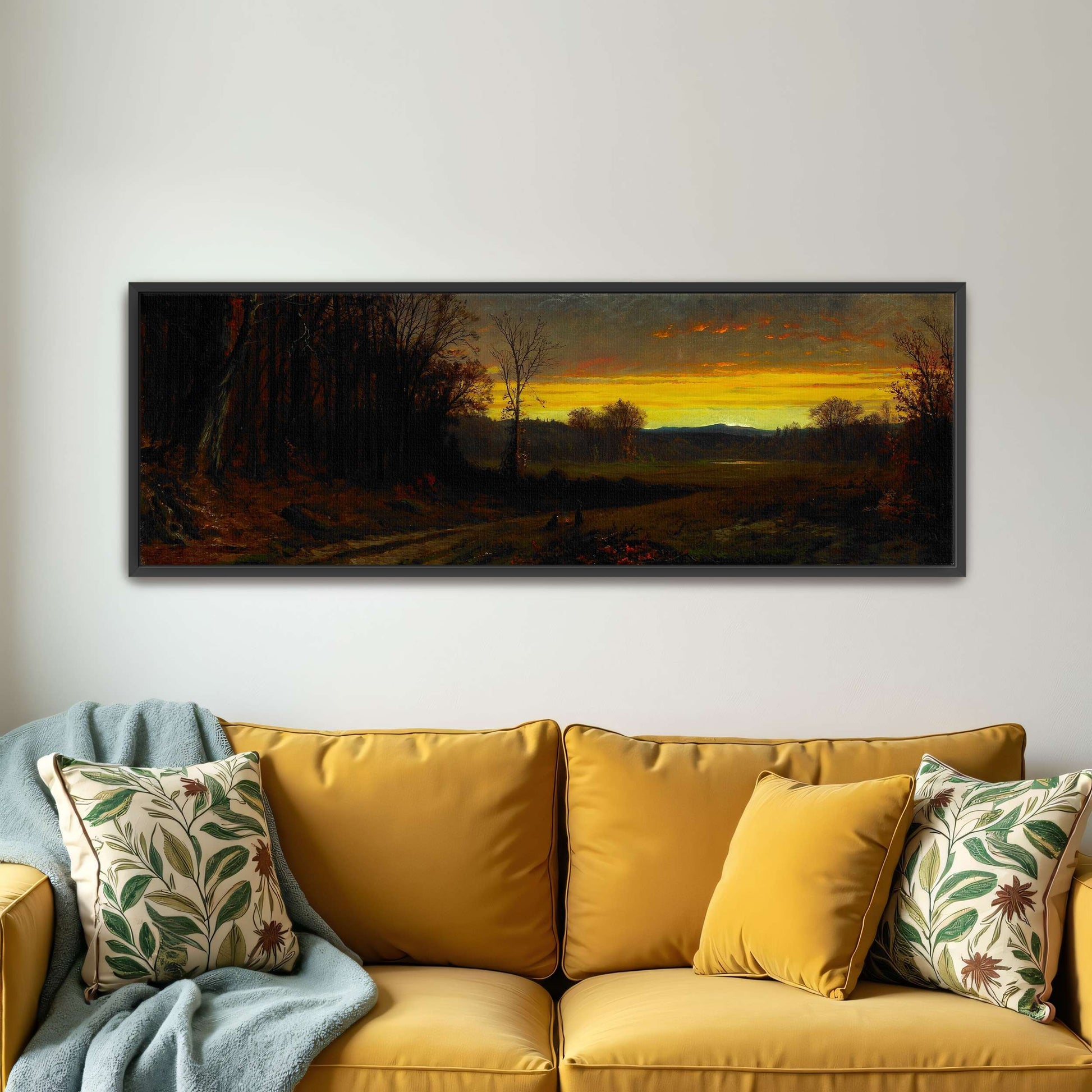 Forest clearing sunset landscape by Alfred Thompson Bricher