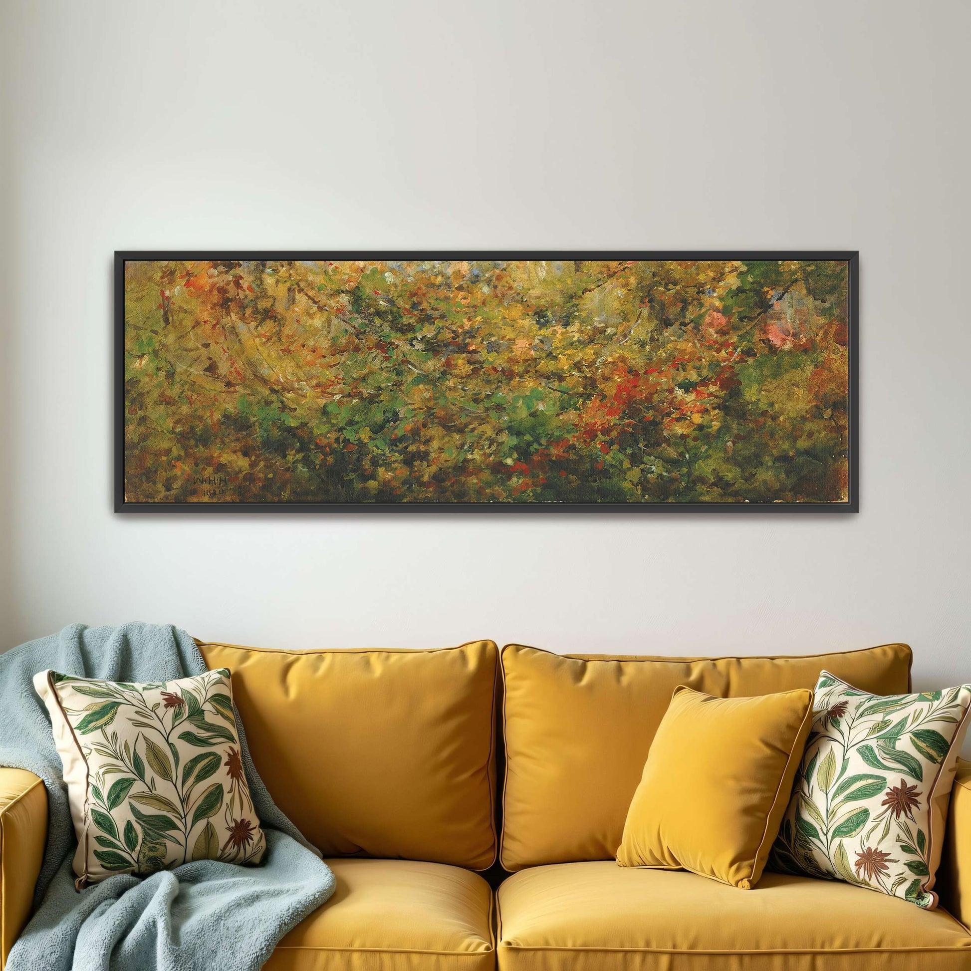 Autumn forest scene with trees by William Henry Holmes