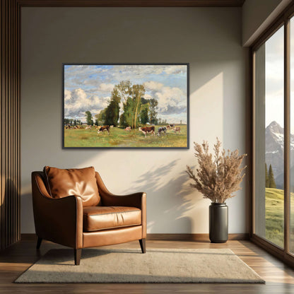 Pasture Landscape with Cows by Eugen Jettel