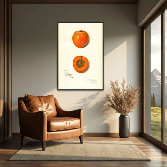 Apricot watercolor painting by Amanda Almira Newton