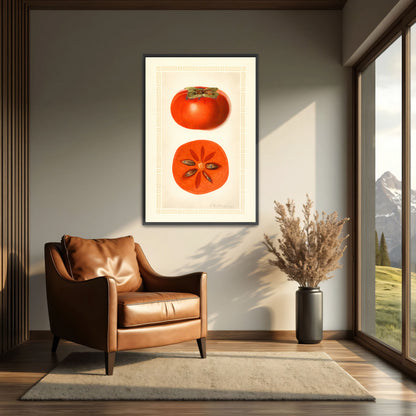 Diospyros Fuyu Persimmon Fruit Illustration By Royal Charles Steadman