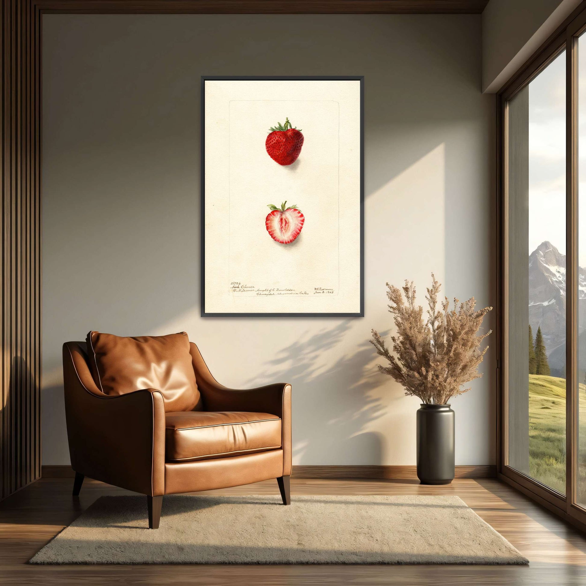 Watercolor painting of strawberries by Deborah Griscom Passmore