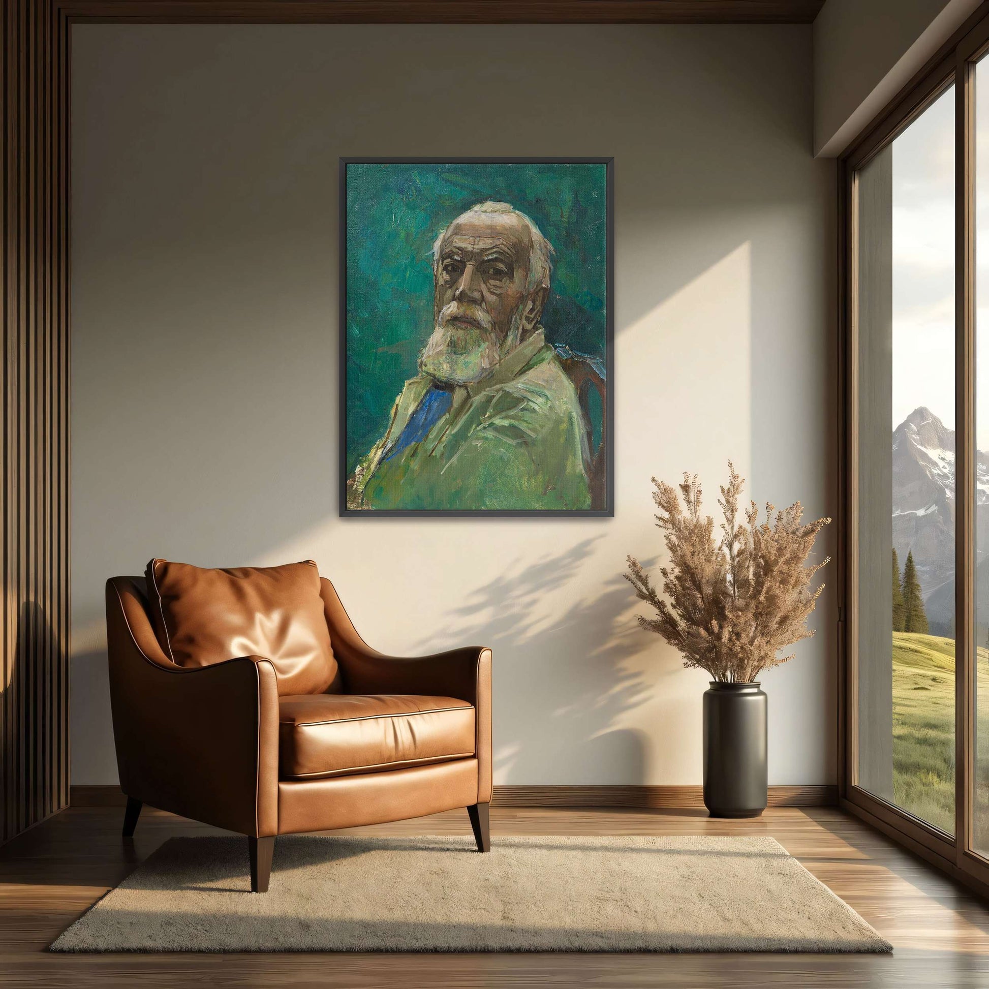 Self-portrait of an elderly man by Carl Moll