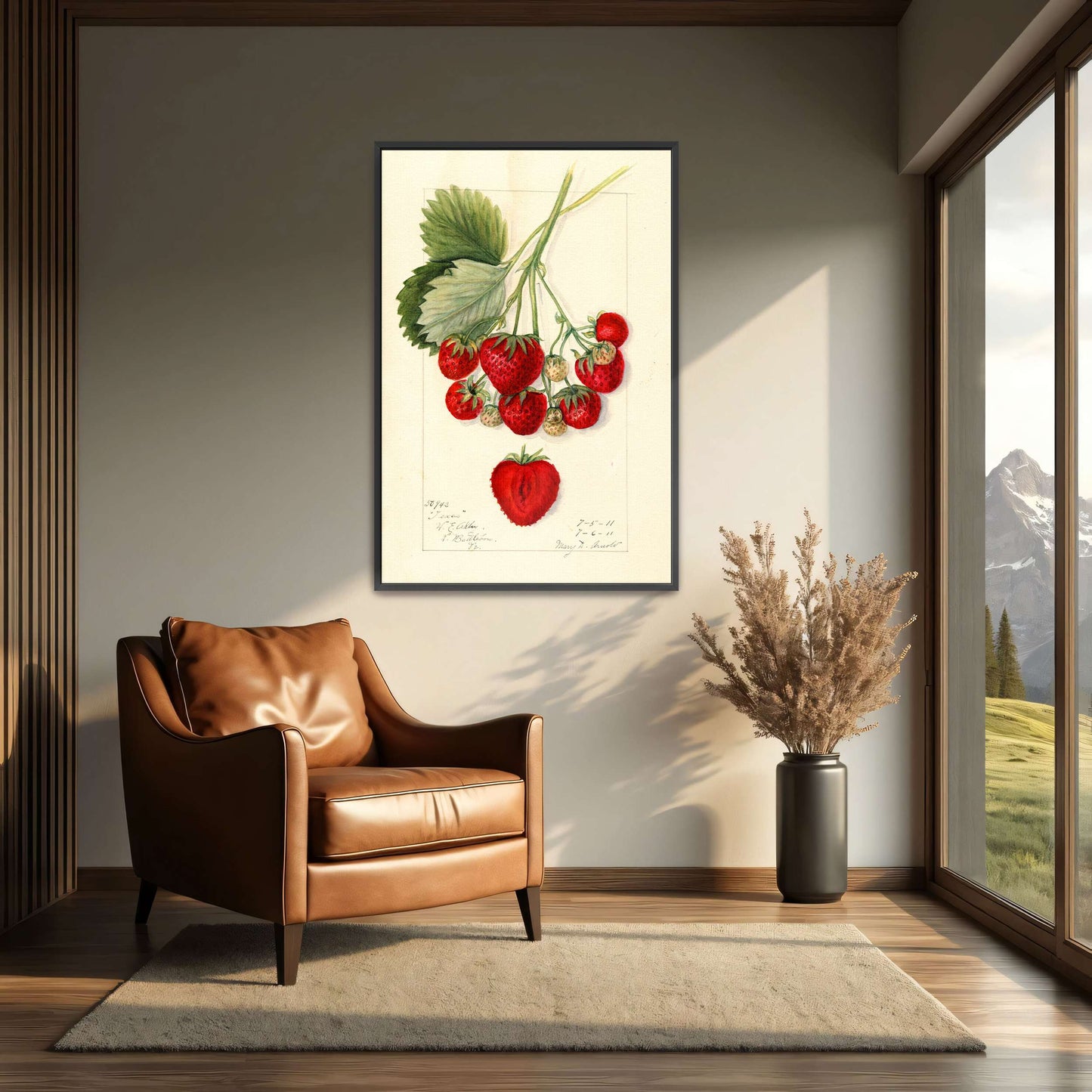 Watercolor painting of strawberries by Mary Daisy Arnold