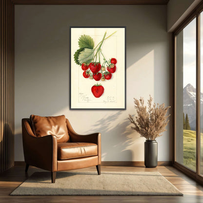 Watercolor painting of strawberries by Mary Daisy Arnold