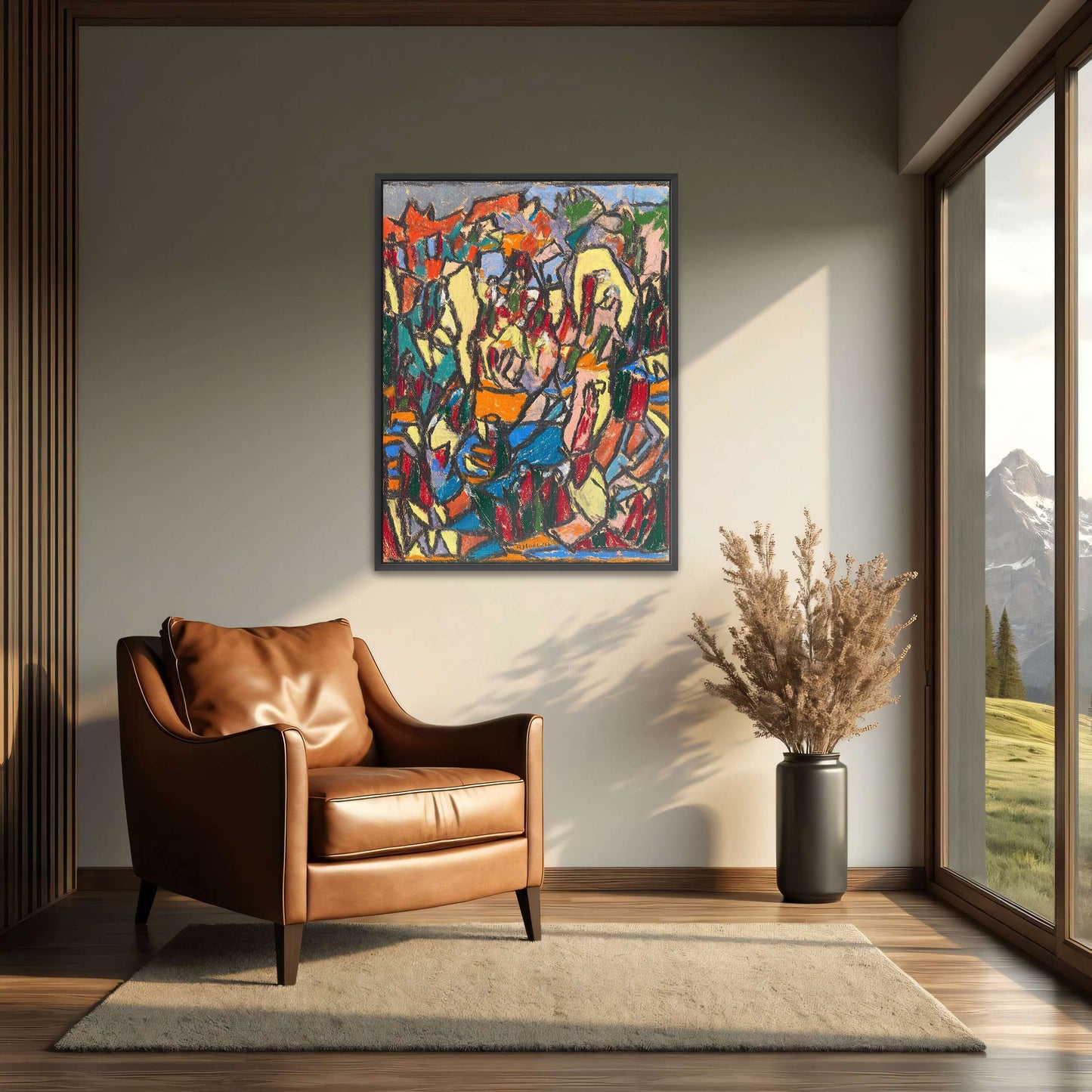 Abstract Landscape With Vibrant Colors By Adolf Hölzel