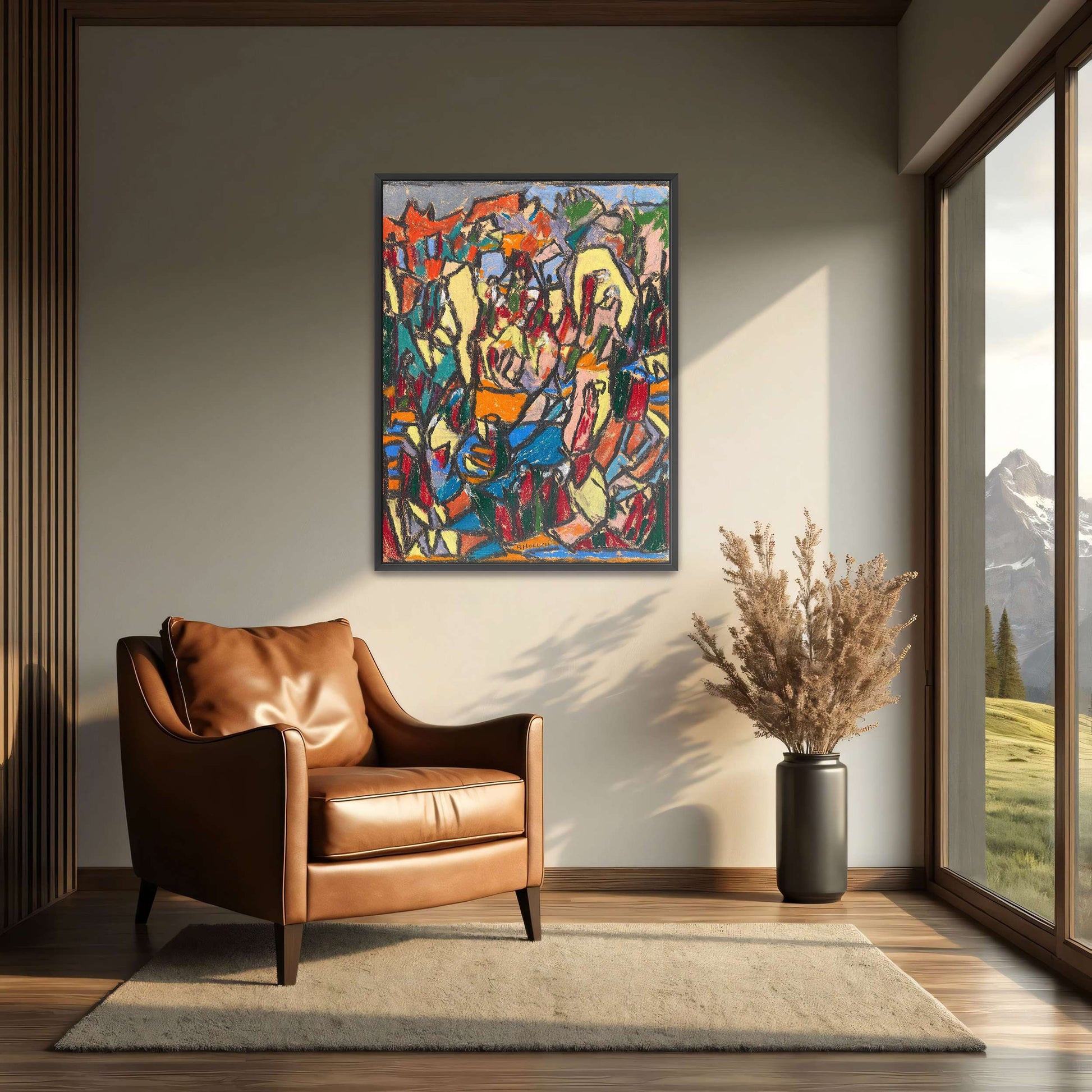 Abstract Landscape With Vibrant Colors By Adolf Hölzel
