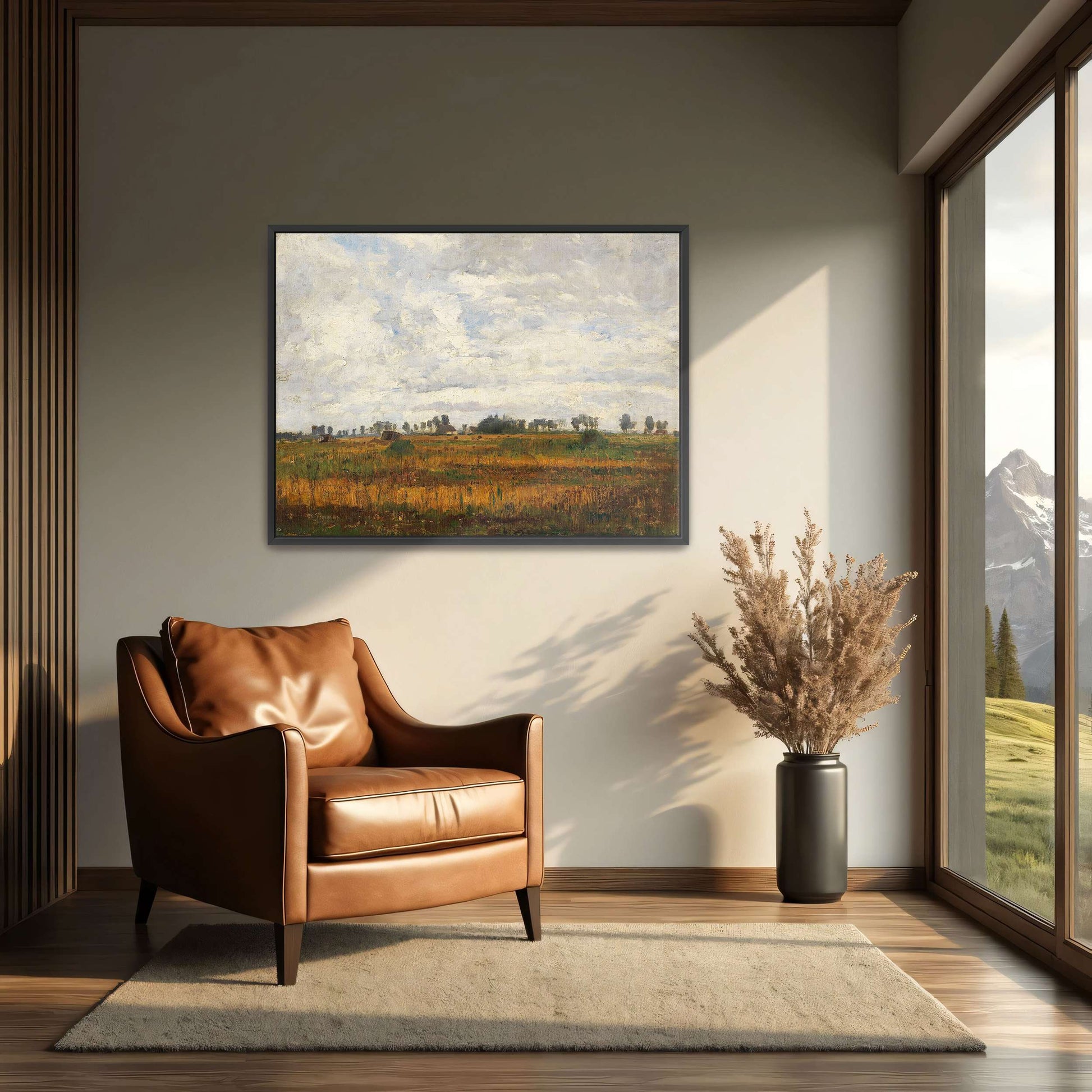 Rural landscape with cloudy sky by Paul Baum