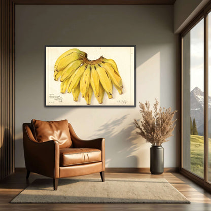 Watercolor painting of bananas by Amanda Almira Newton