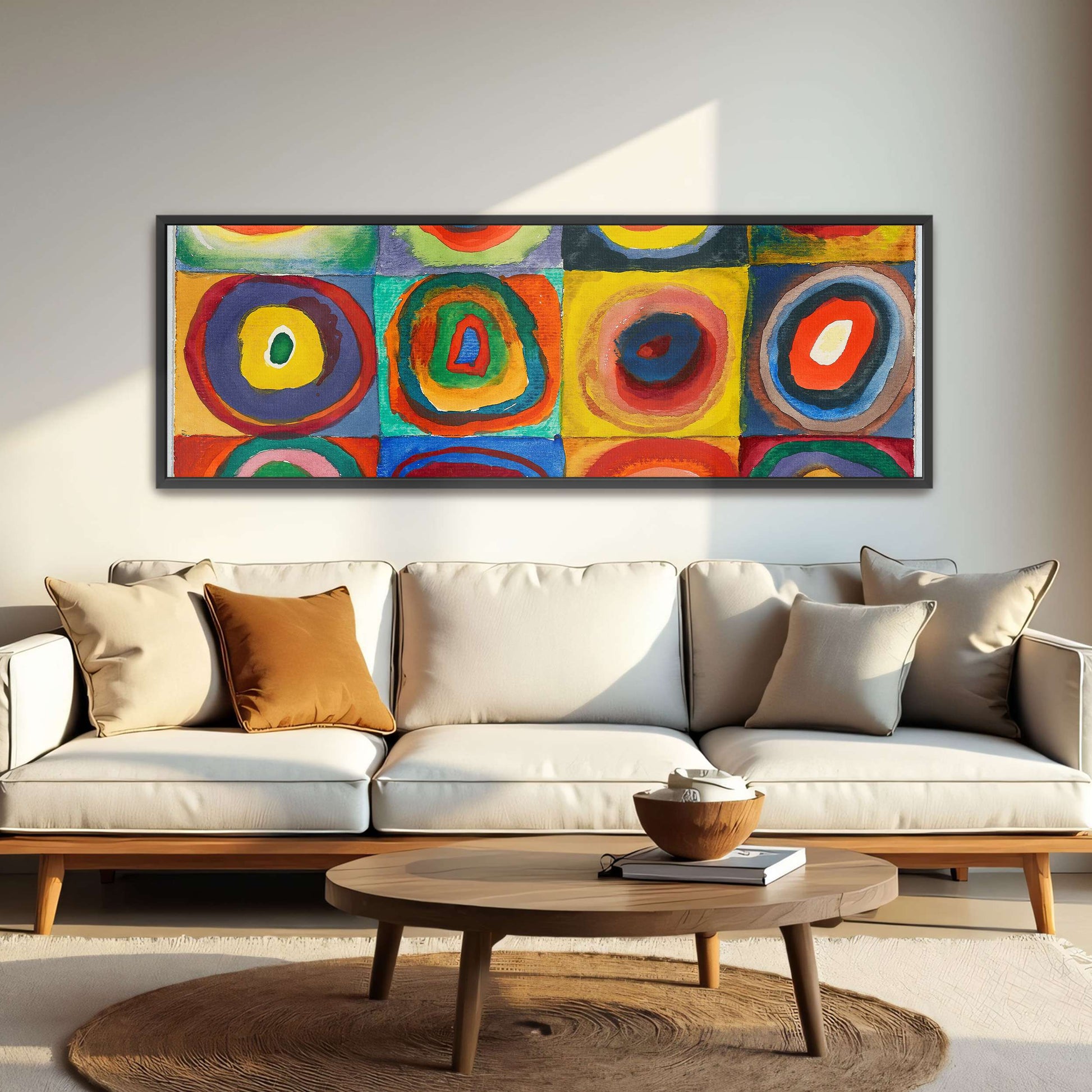 Abstract painting with concentric circles by Wassily Kandinsky
