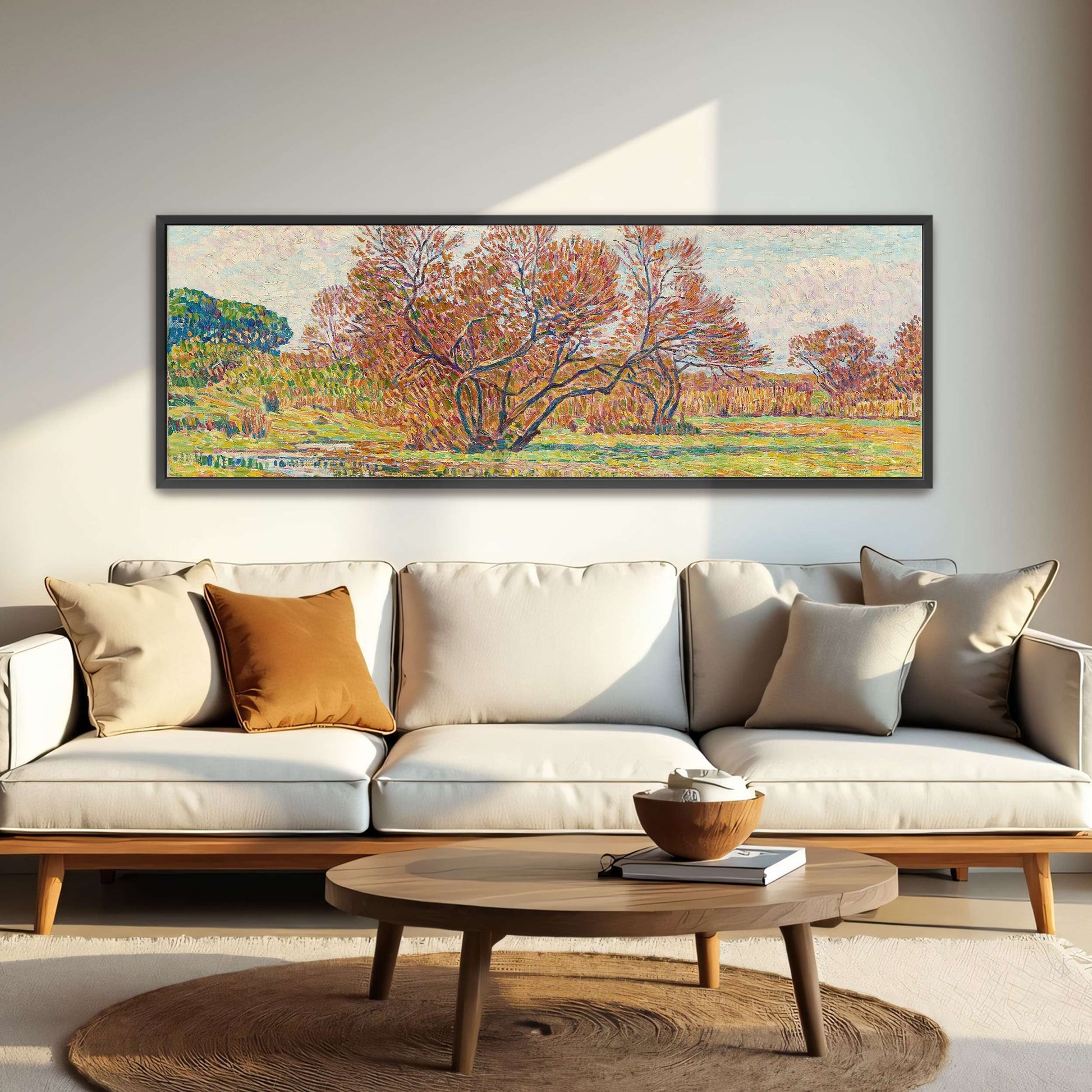 Autumn landscape with trees and river by Paul Baum