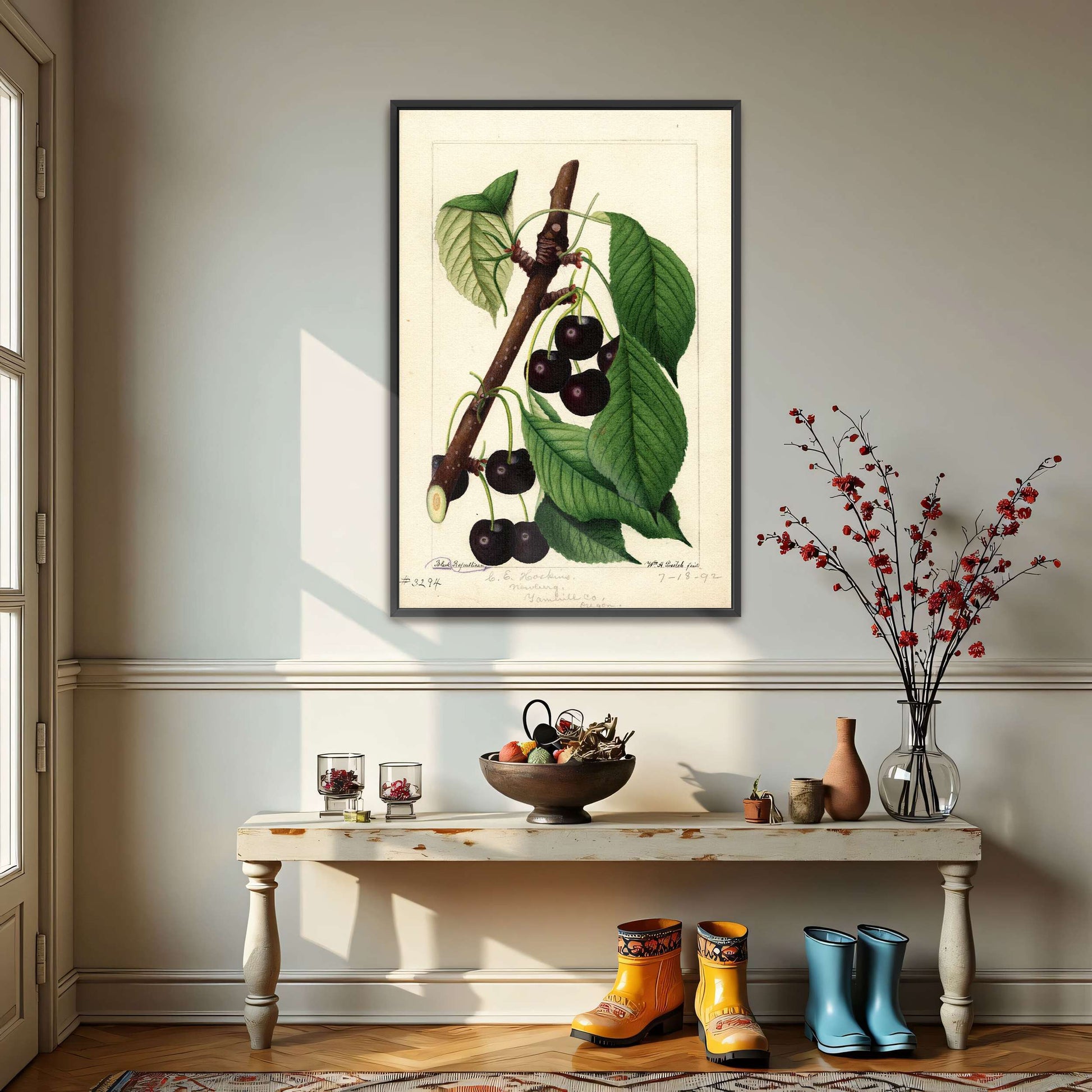 Black Republican Cherries by William Henry Prestele