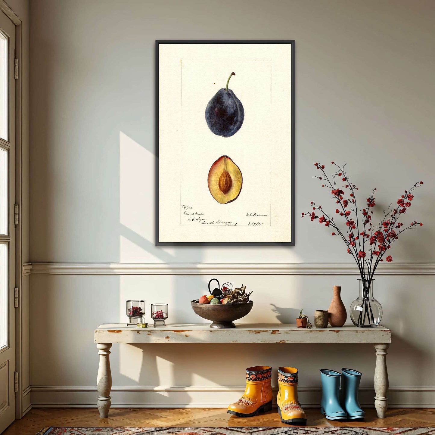 Plum watercolor painting by Deborah Griscom Passmore