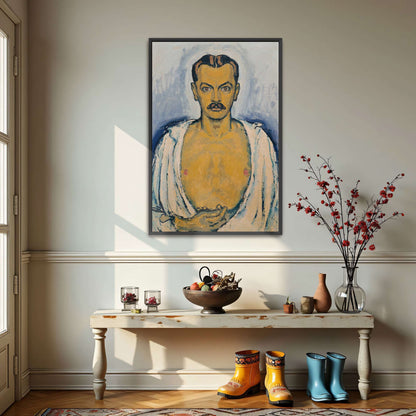 Self-portrait, man, bare chest by Koloman Moser