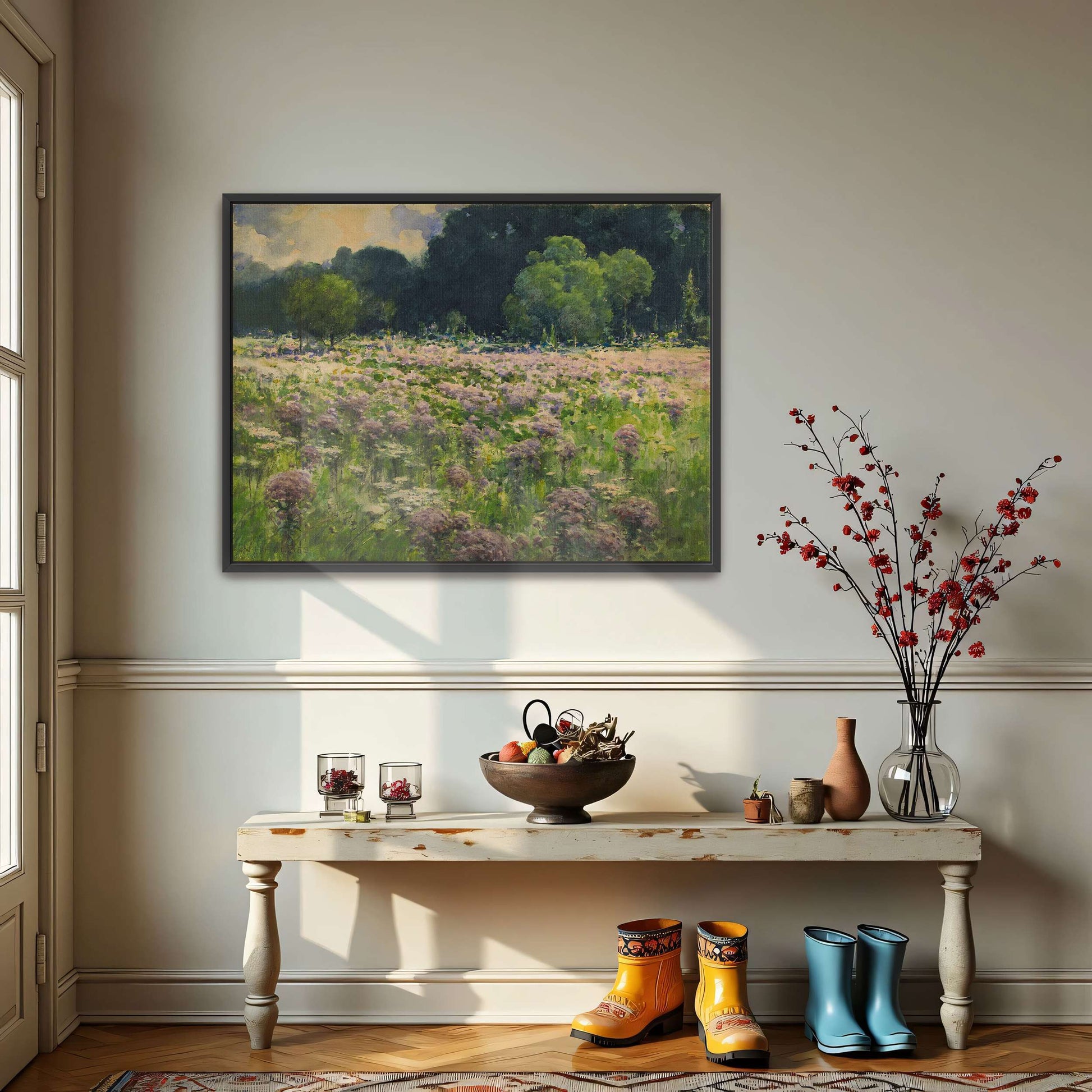 Field of wildflowers with trees by William Henry Holmes
